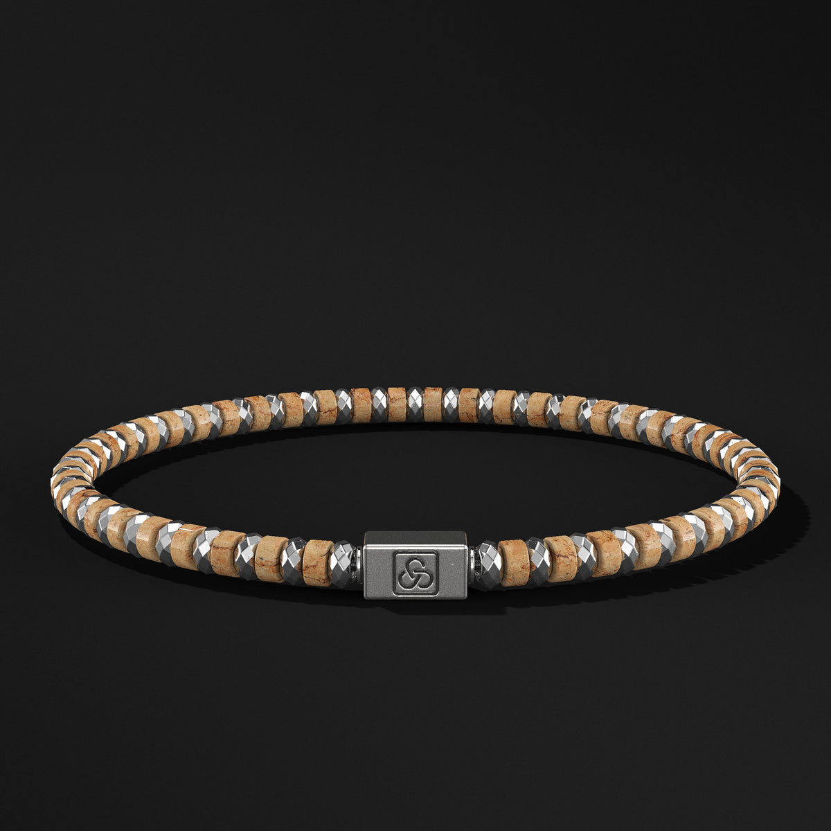 Spacer Beads Silver Bracelet 4mm