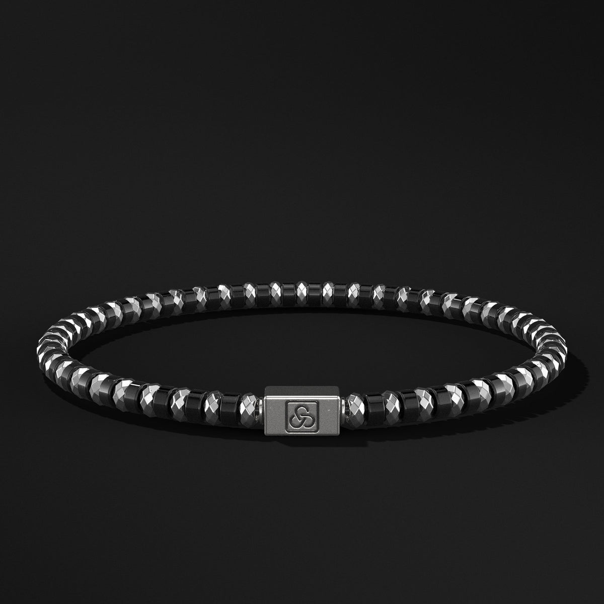Spacer Beads Silver Bracelet 4mm