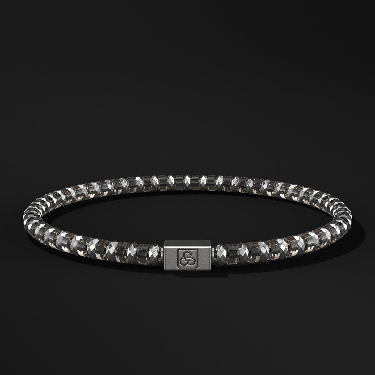 Spacer Beads Silver Bracelet 4mm