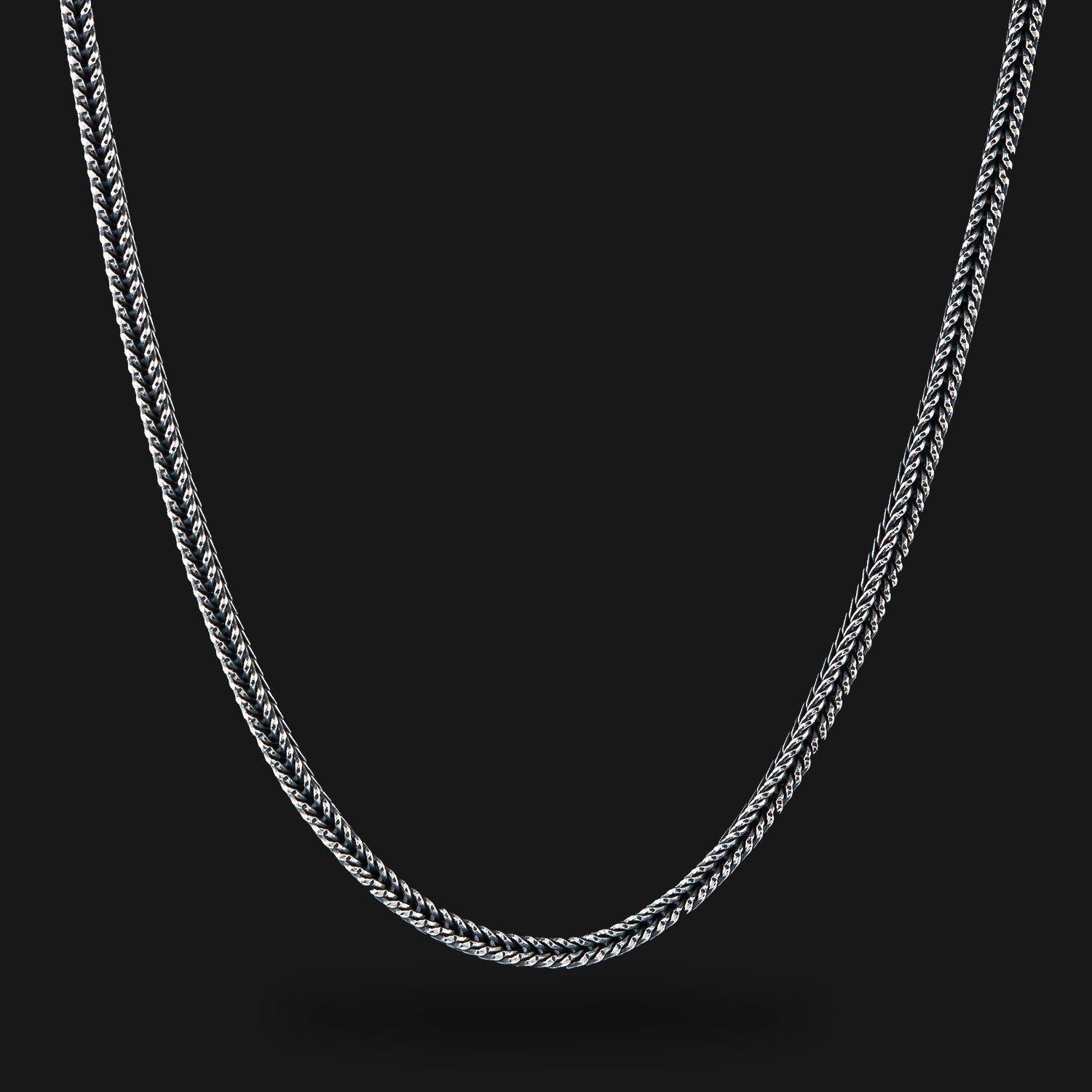 Men's Sterling Silver Foxtail Chain Necklace - Honest and Wise