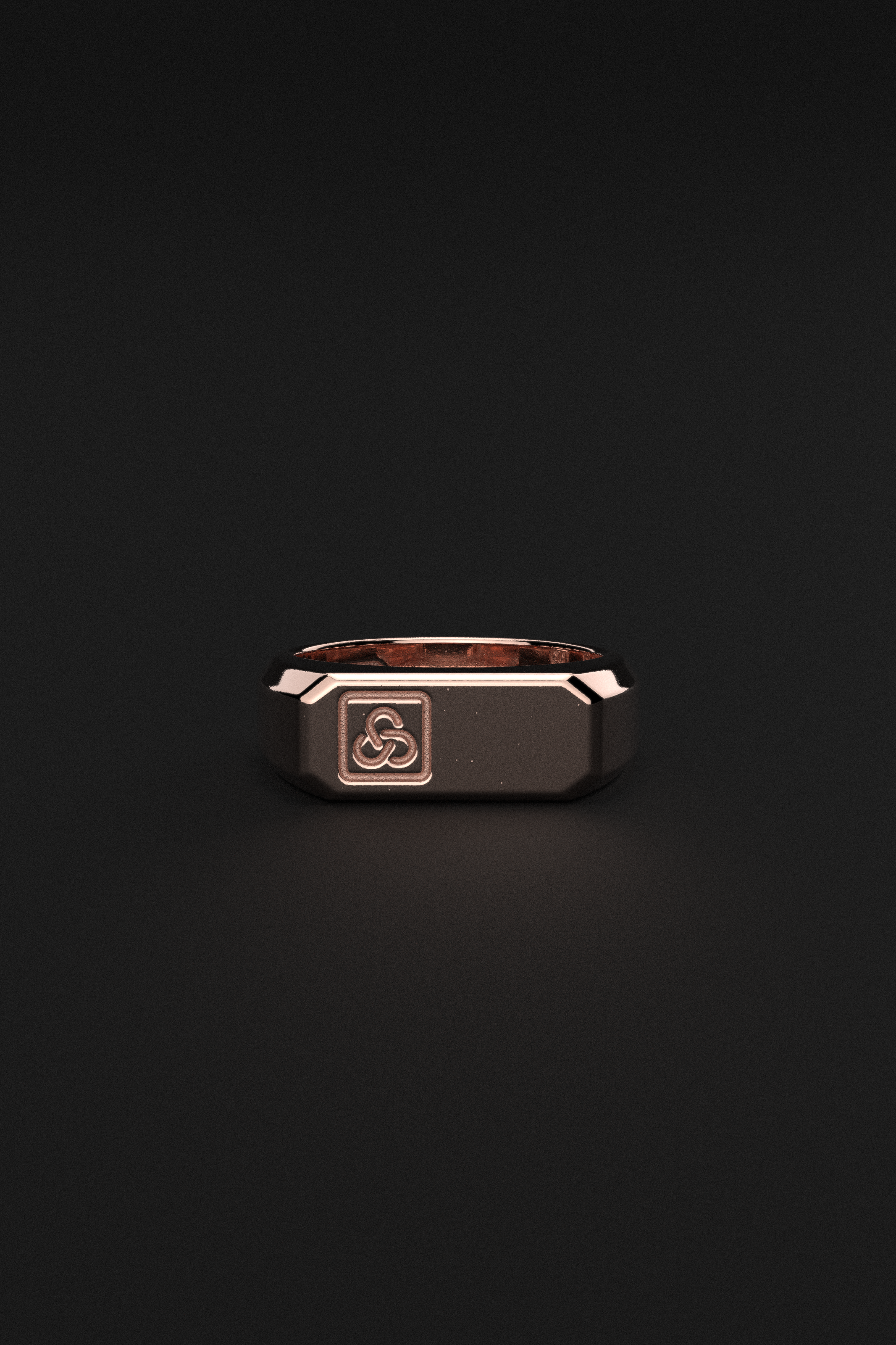 18K Solid Rose Gold Ring | Signature