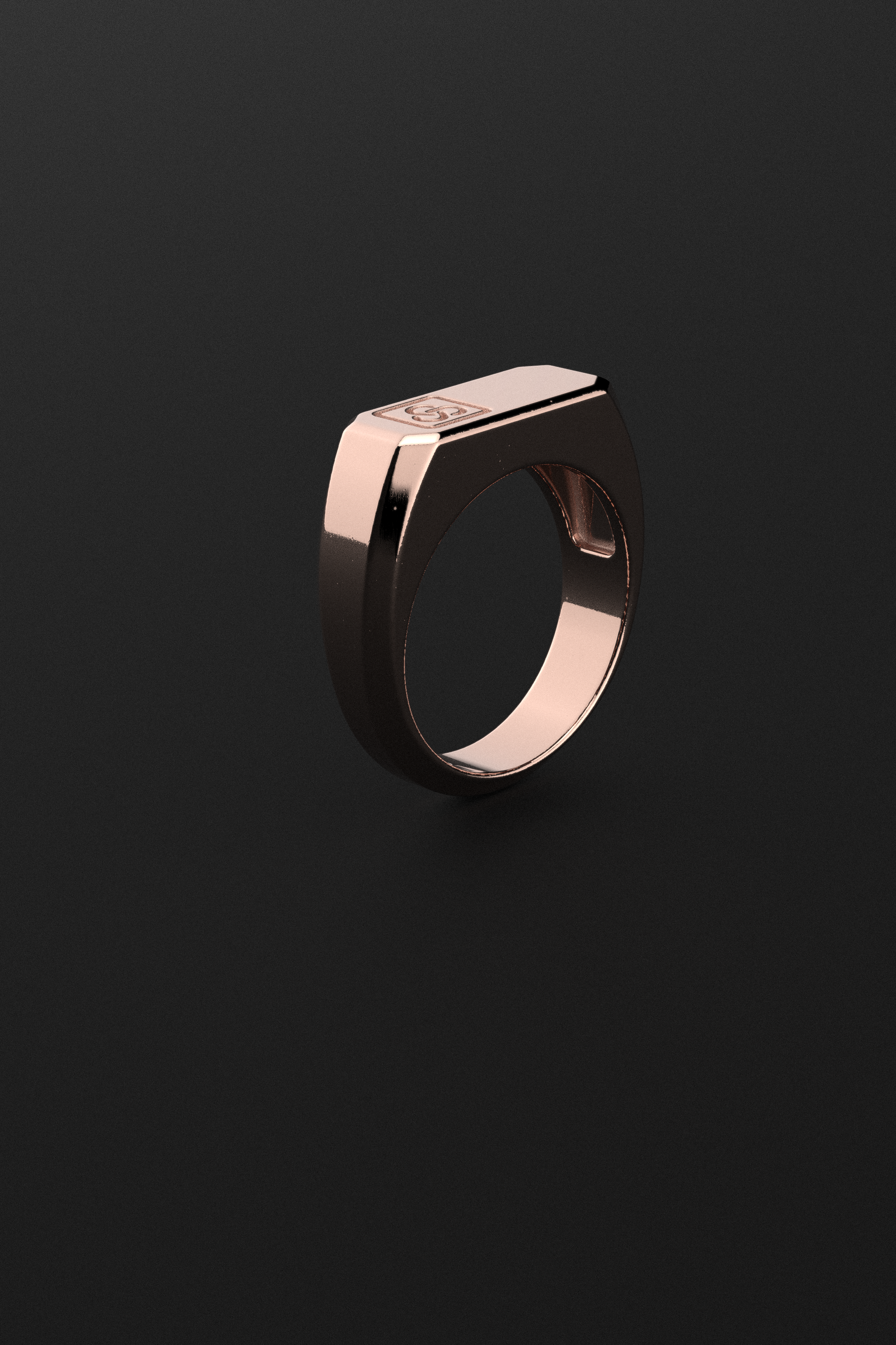 18K Solid Rose Gold Ring | Signature