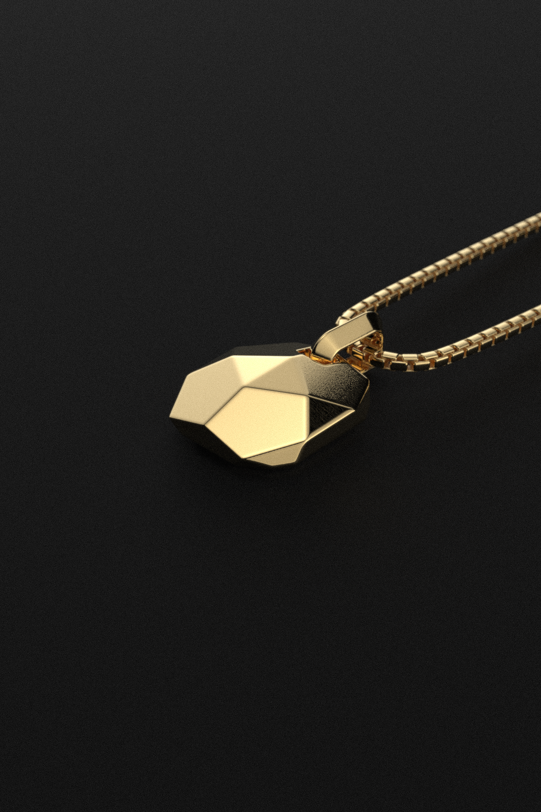 18k Solid Gold Pendant | Geom