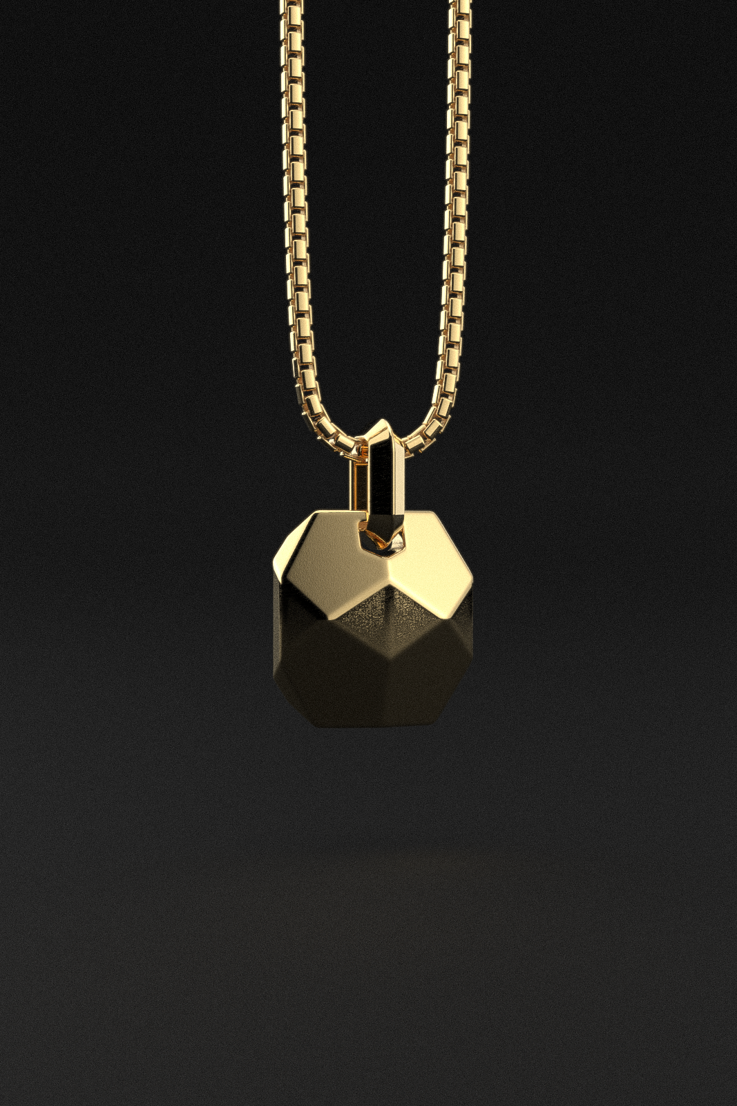 18k Solid Gold Pendant | Geom