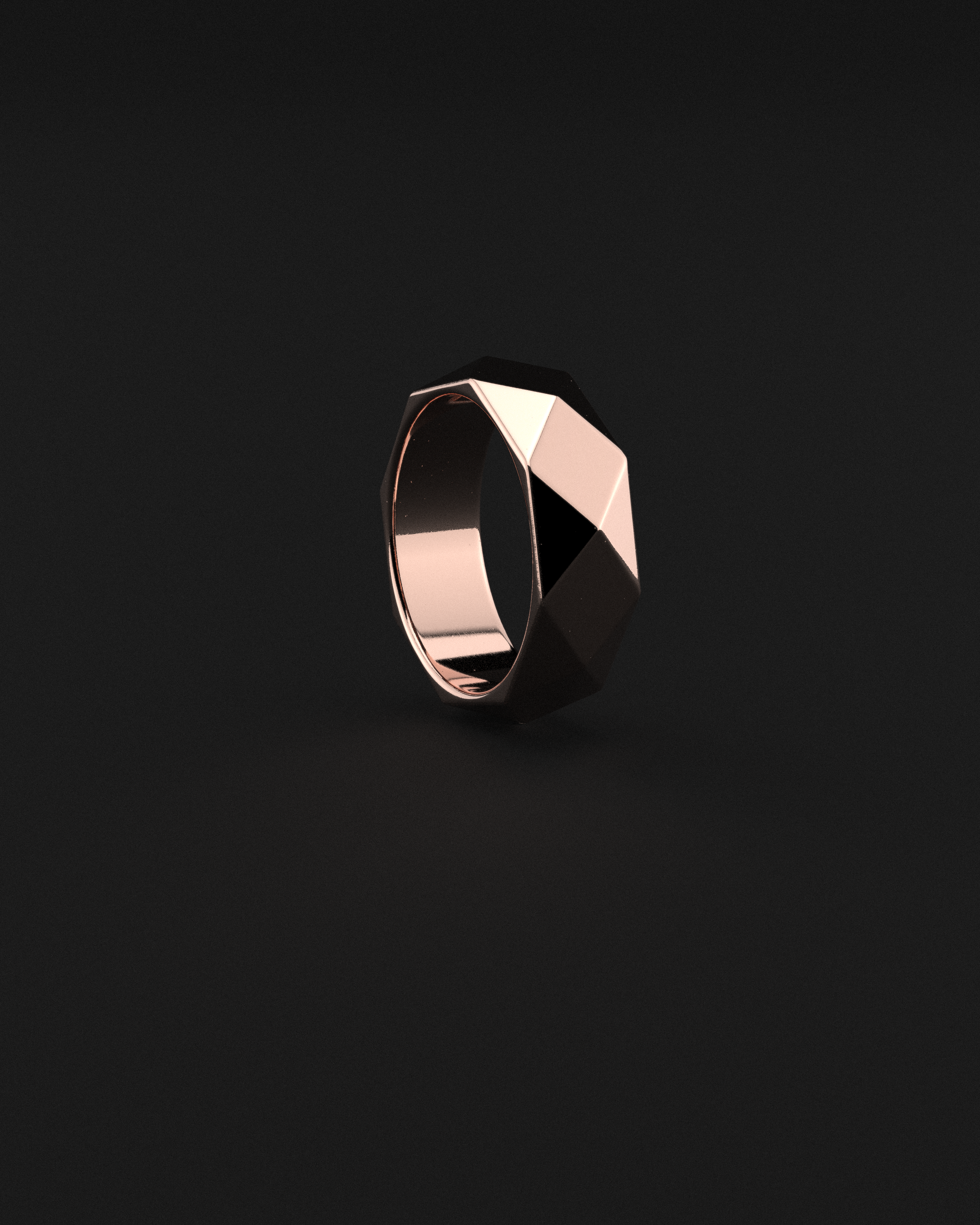 18k Solid Rose Gold Ring | Geom