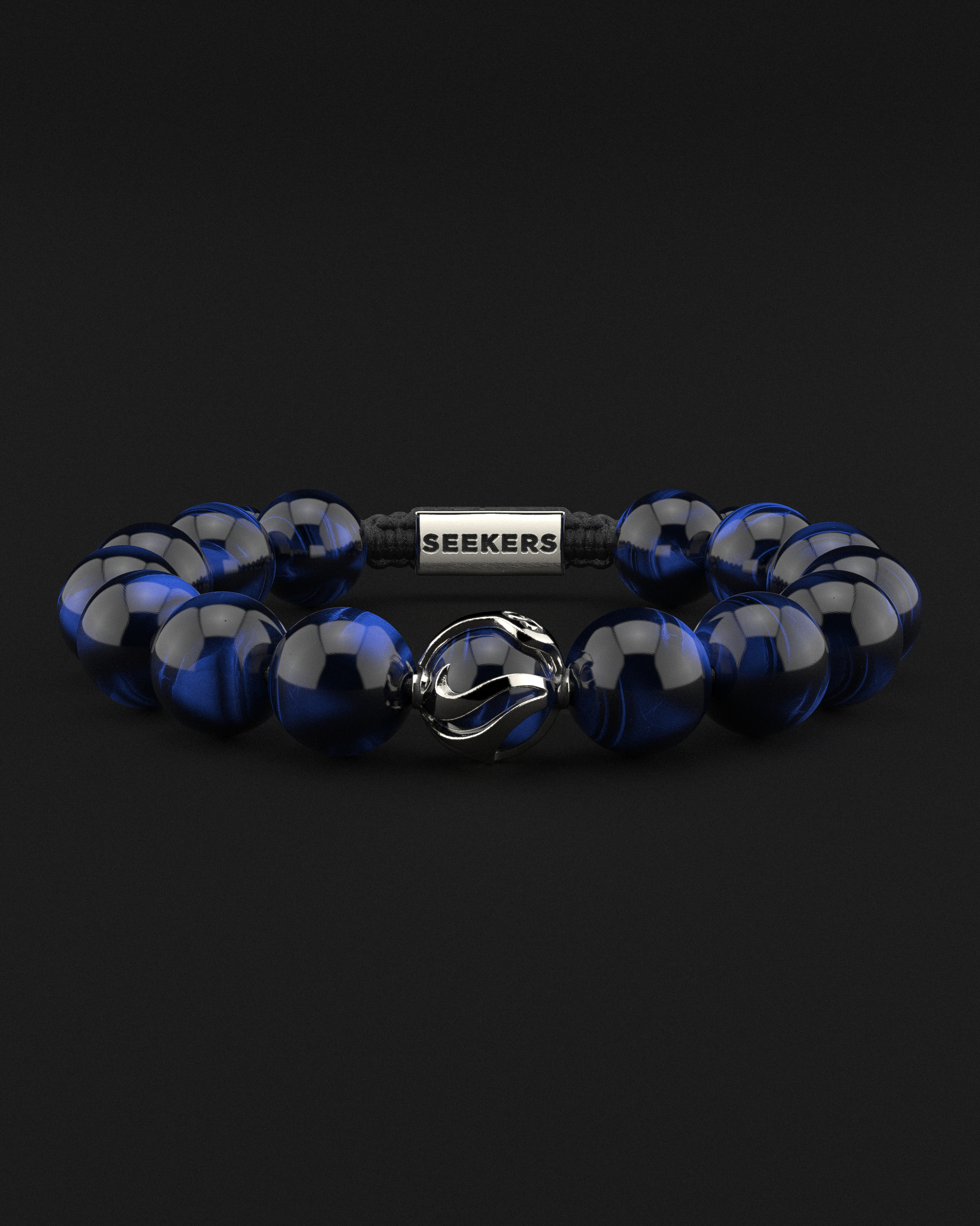 Blue Tiger Eye Bracelet 12mm | Waves