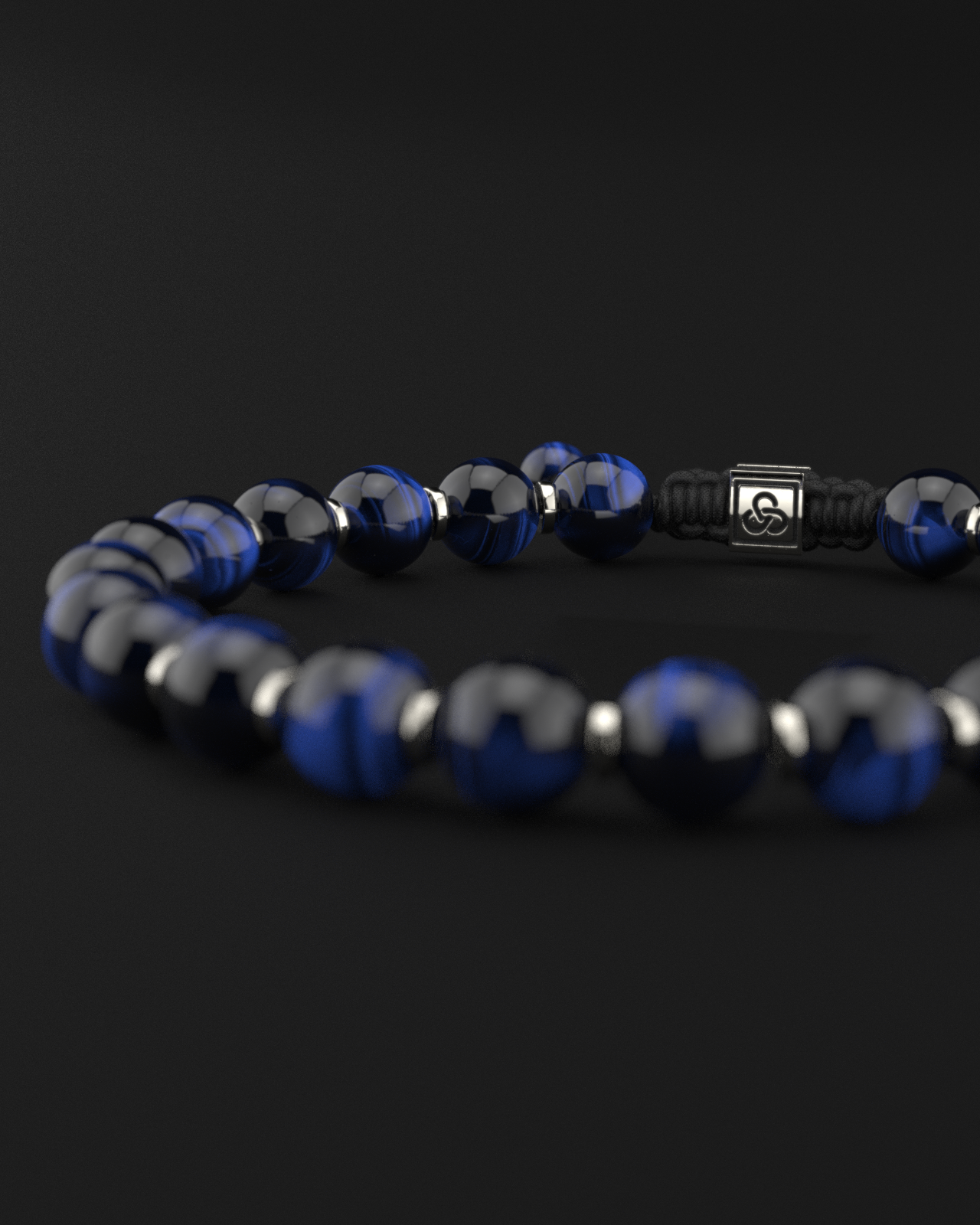 Blue Tiger Eye Bracelet 8mm | Prayer