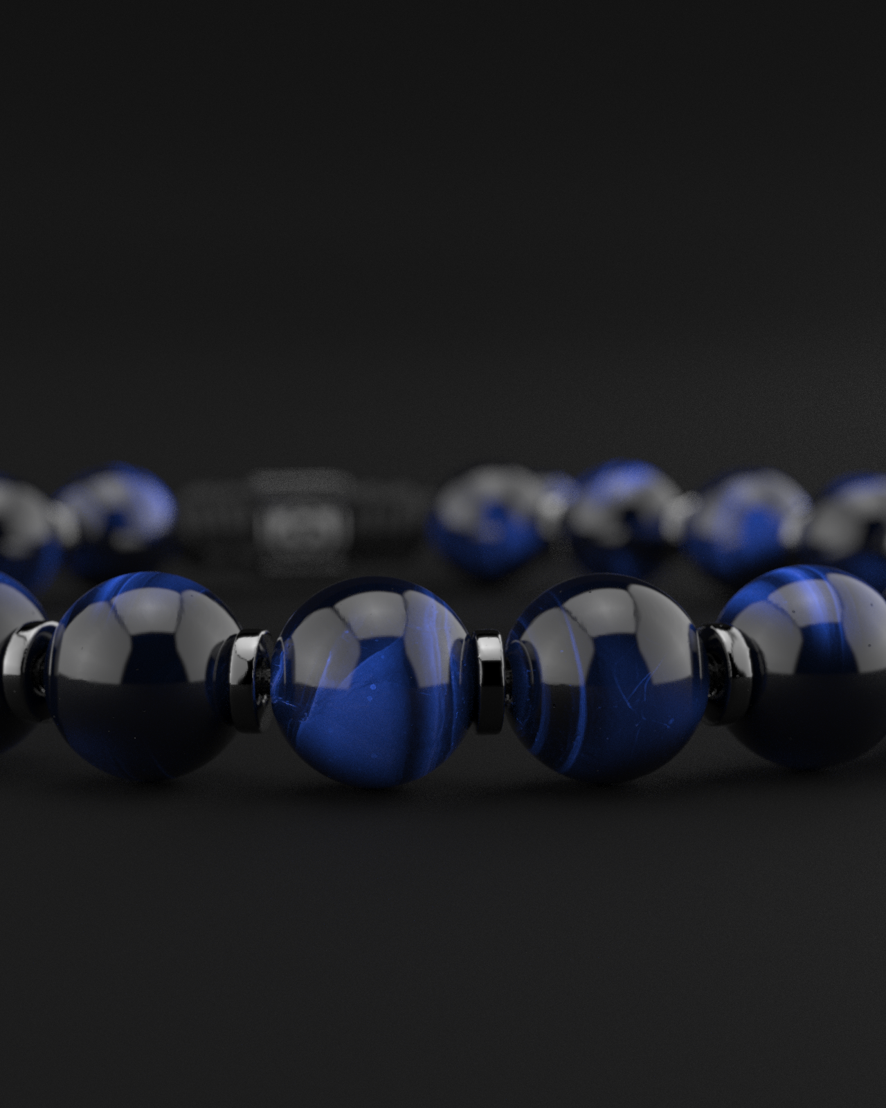 Blue Tiger Eye Bracelet 8mm | Prayer