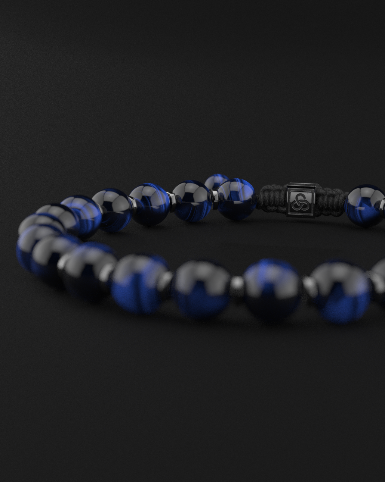 Blue Tiger Eye Bracelet 8mm | Prayer