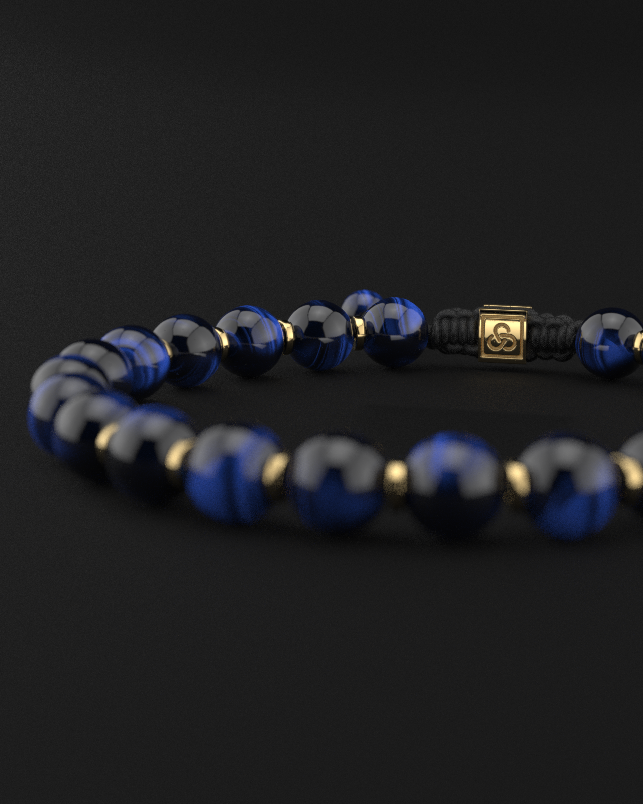 Blue Tiger Eye Bracelet 8mm | Prayer