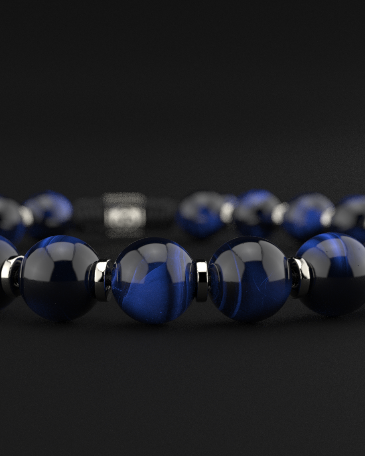 Blue Tiger Eye Bracelet 8mm | Prayer