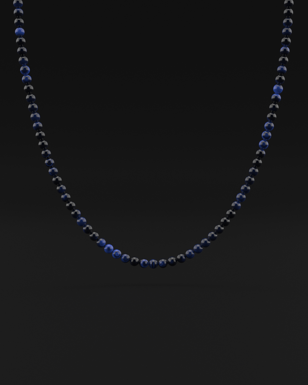 Blue Tiger Eye Necklace 6mm | Vertex