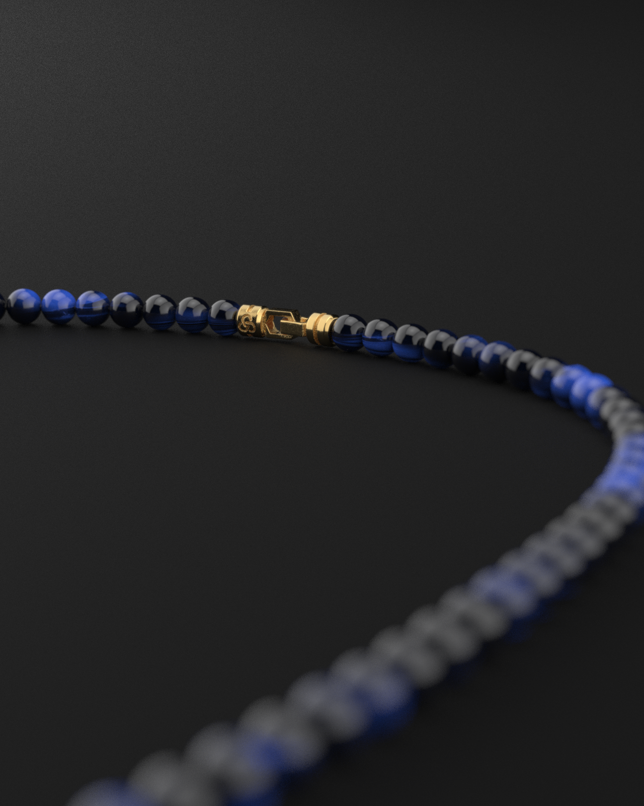 Blue Tiger Eye Necklace 6mm | Vertex