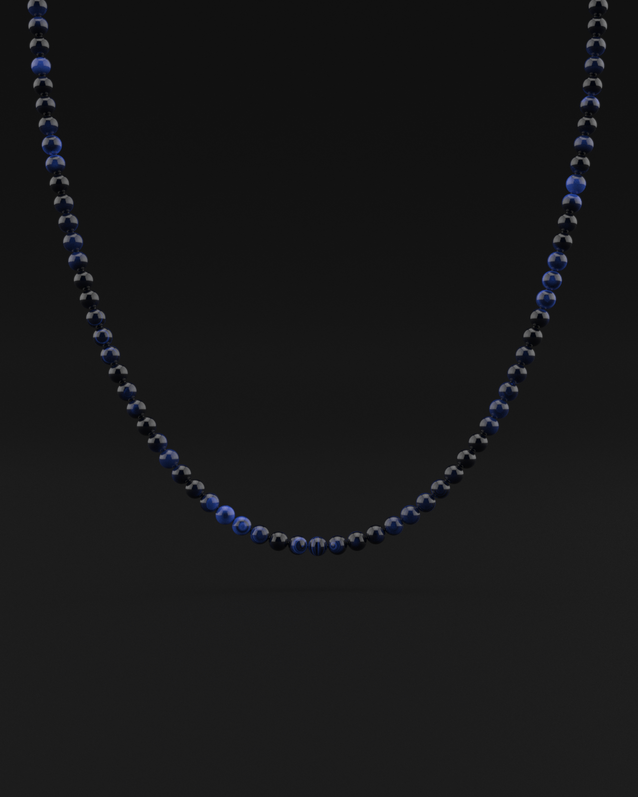 Blue Tiger Eye Necklace 6mm | Vertex