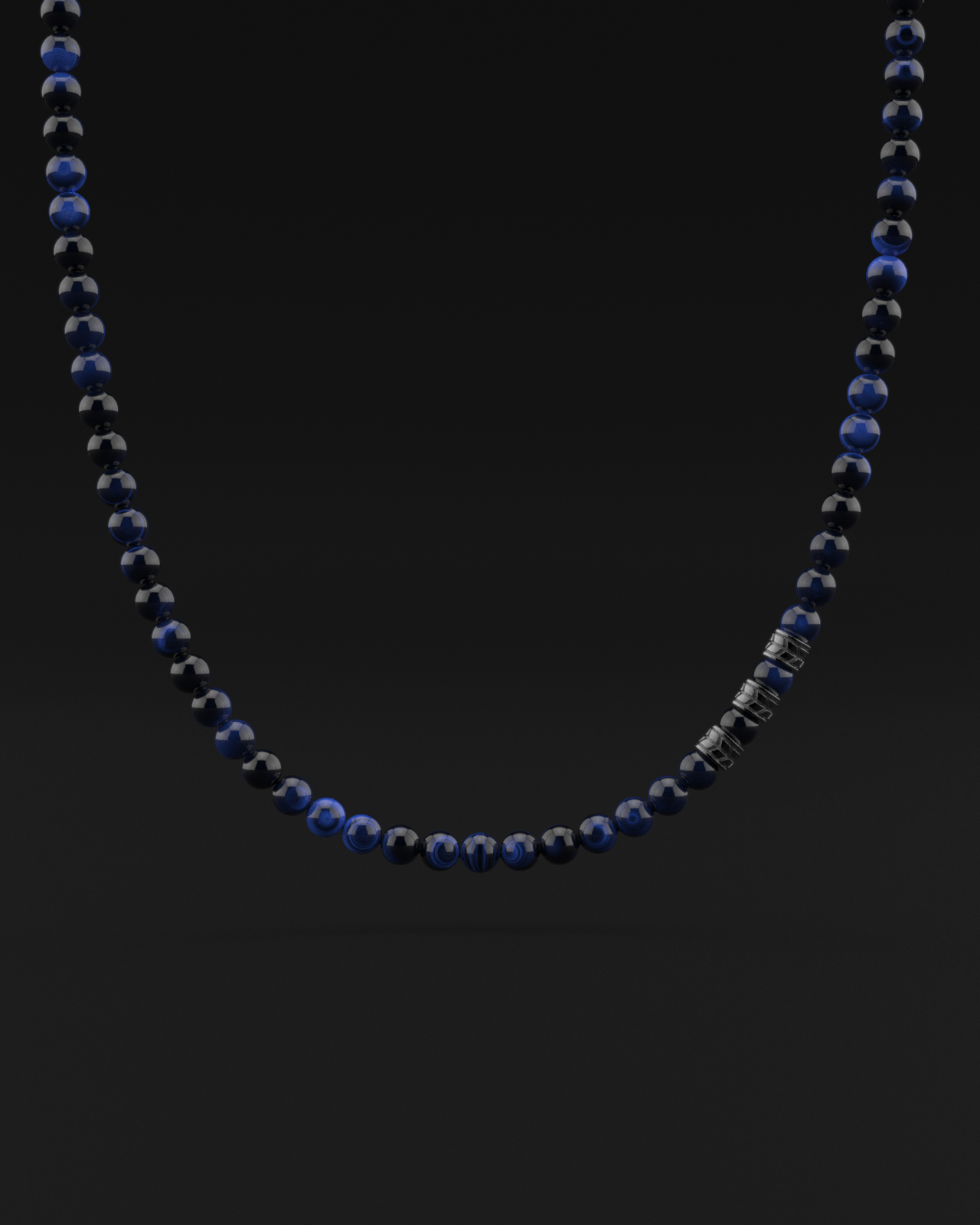 Blue Tiger Eye Necklace 8mm | Royale