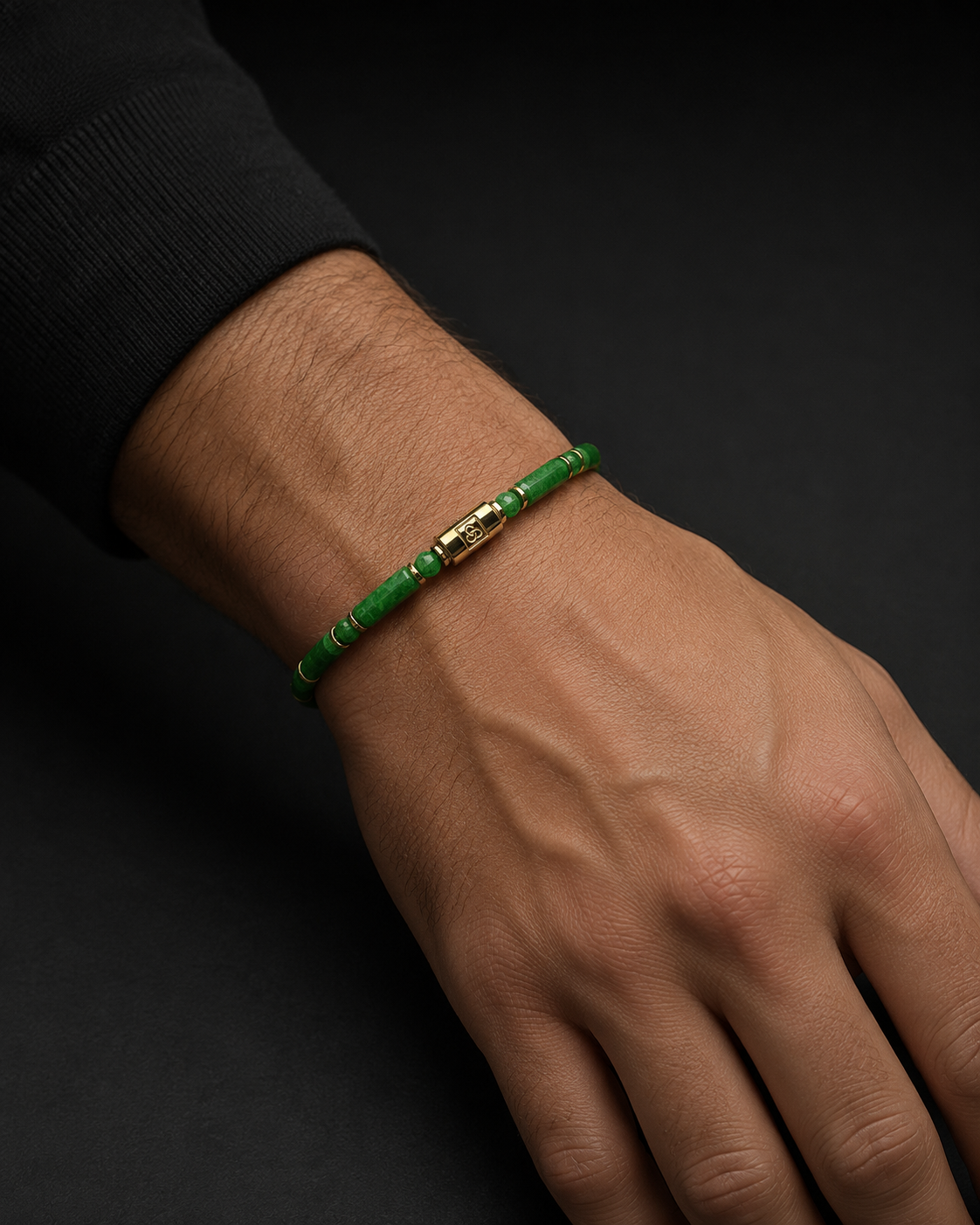 Emerald Jade Bracelet 4mm | PIPE
