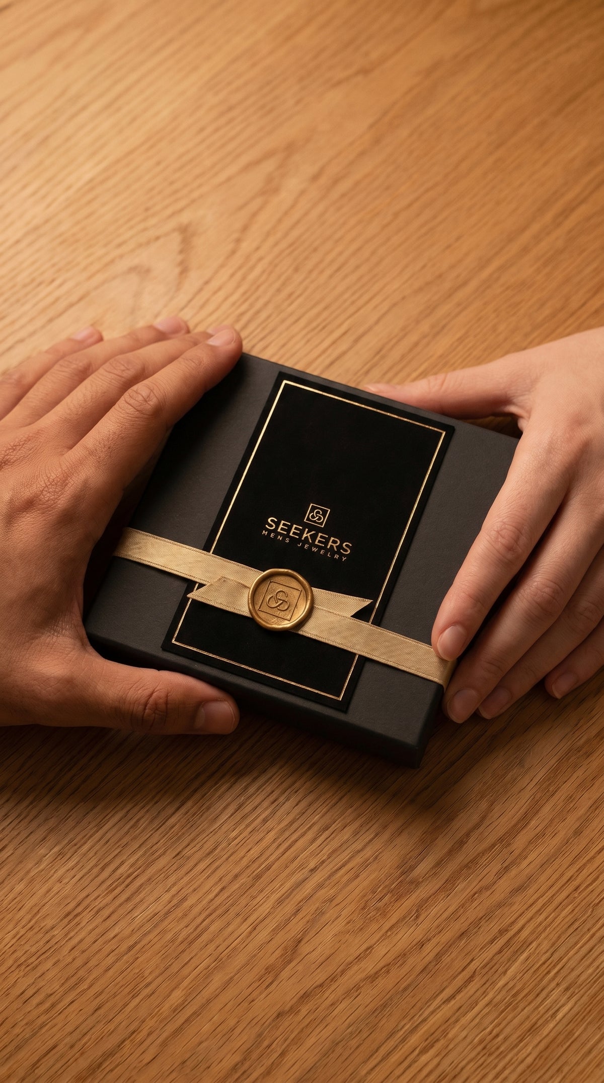 Man wearing Seekers men's bracelets