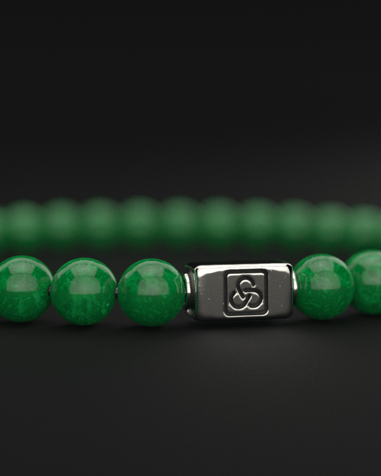 Emerald Jade Bracelet 6mm | Essential