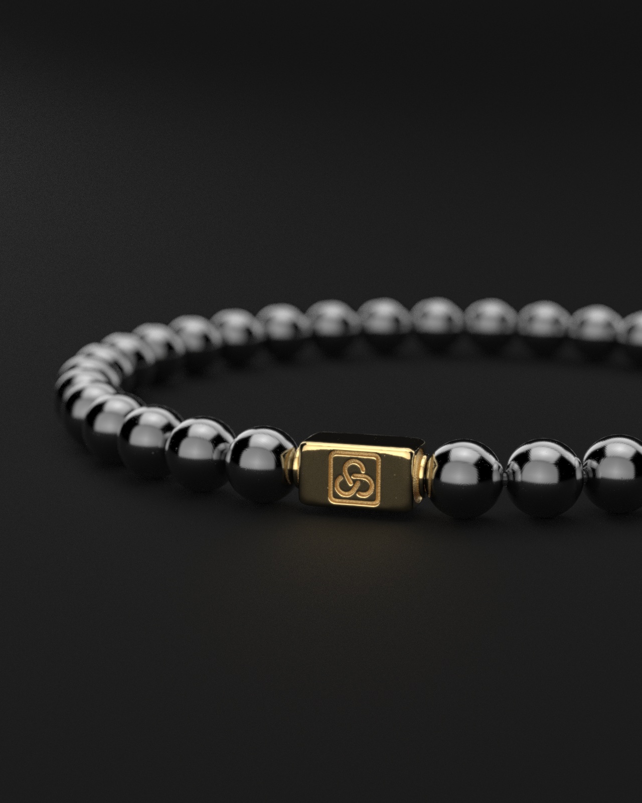 Bracciale in ematite 6mm | Essenziale