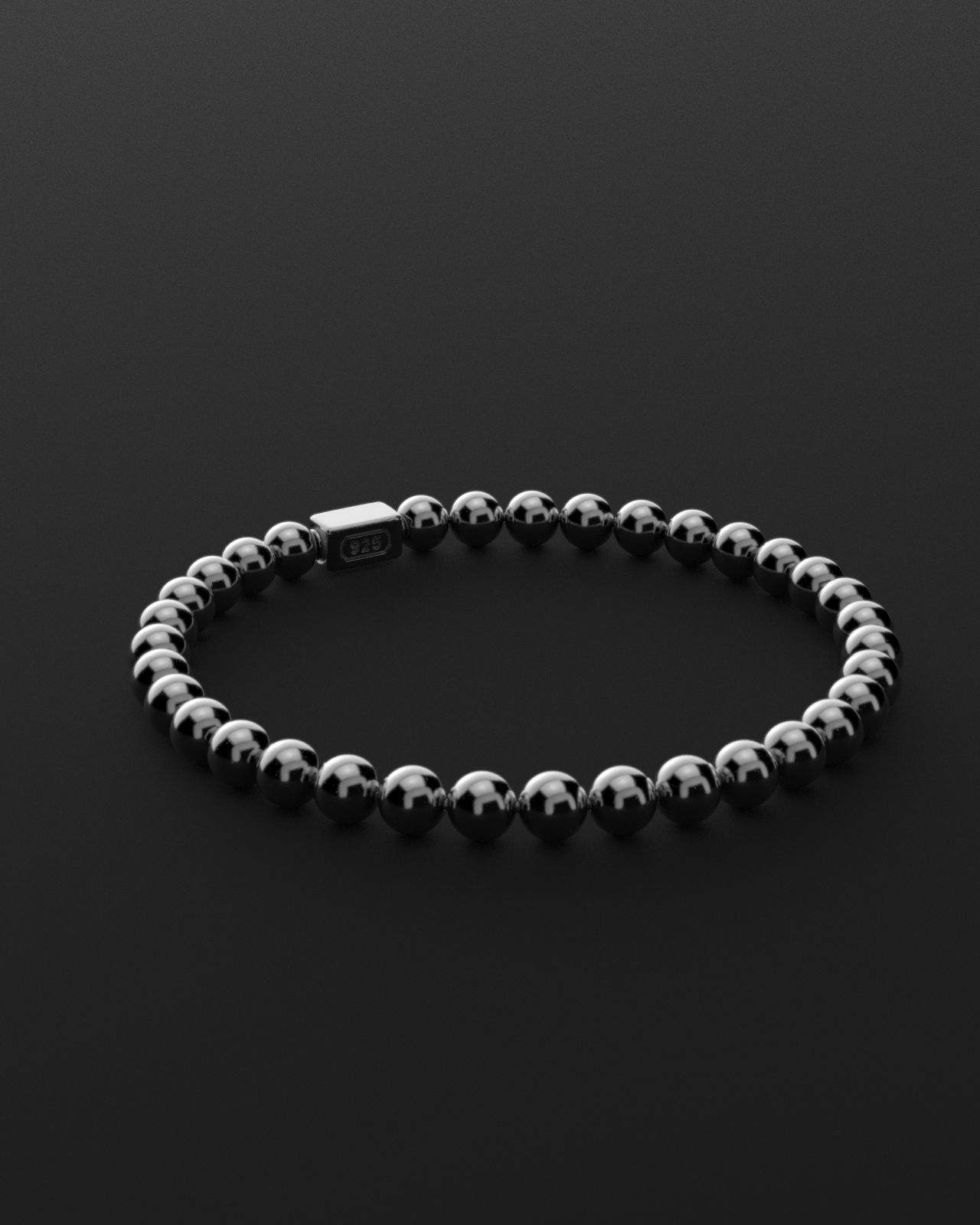 Bracciale in ematite 6mm | Essenziale