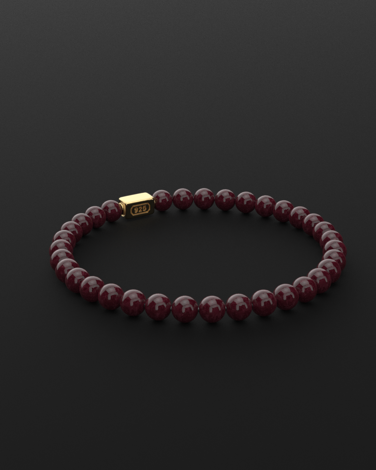 Red Garnet Bracelet 6mm | Essential