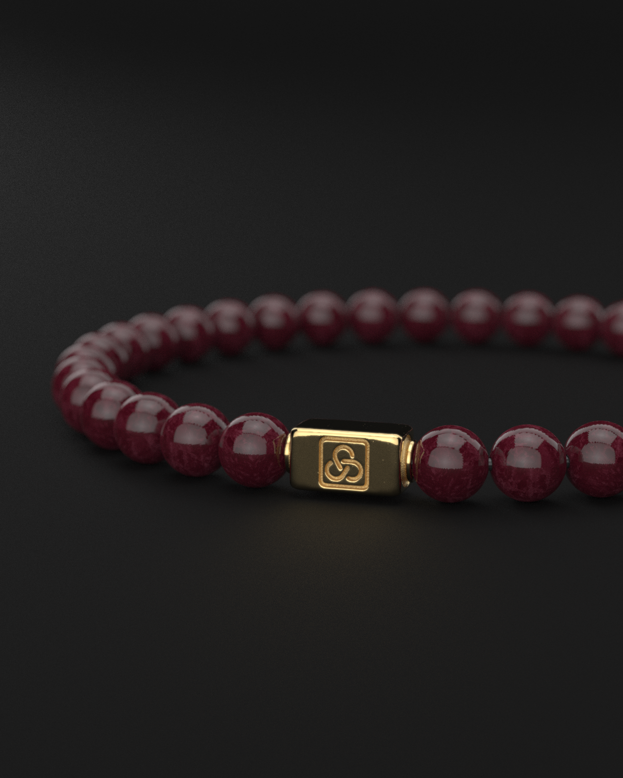 Red Garnet Bracelet 6mm | Essential