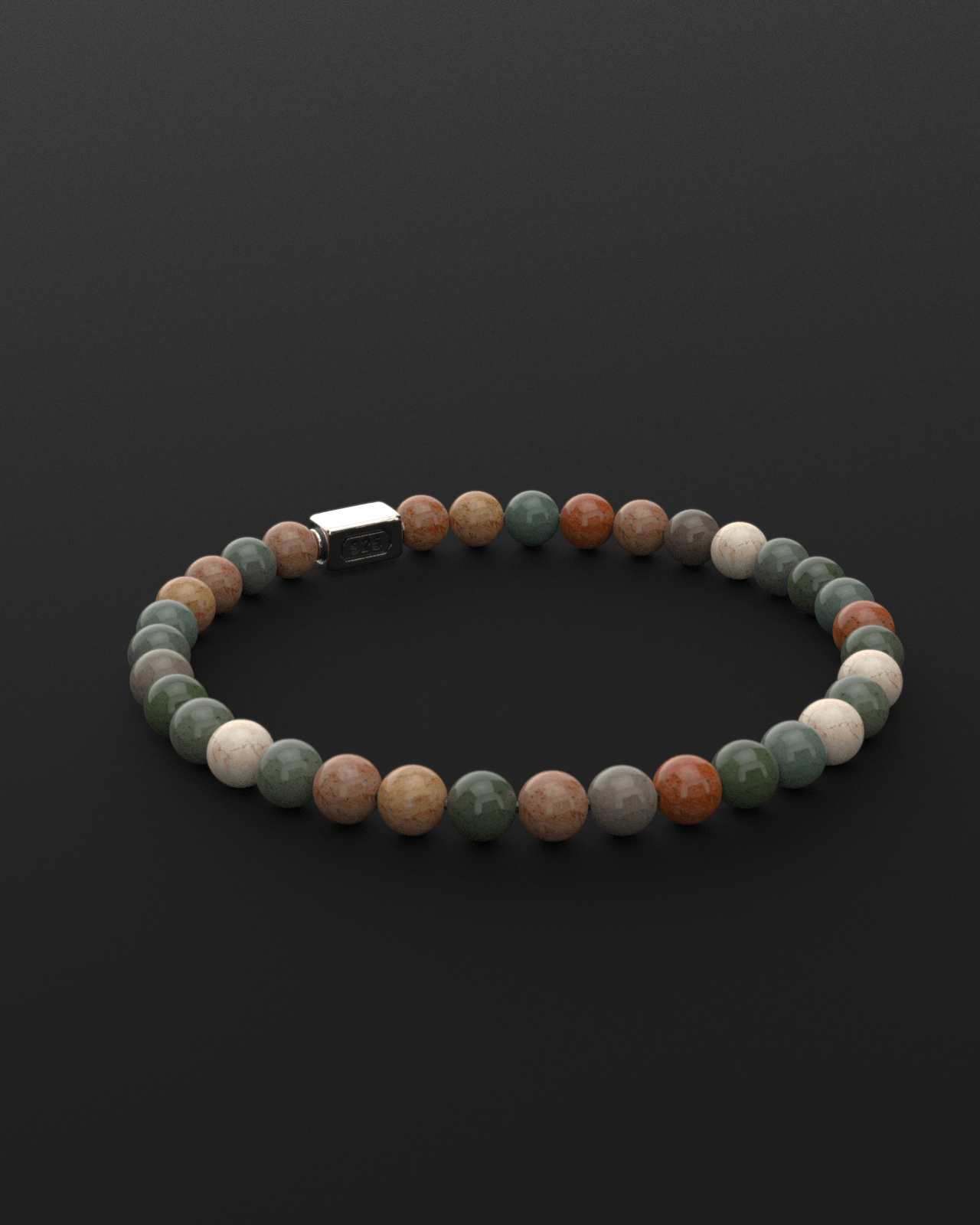 Ocean Agate Bracelet 6mm | Essential