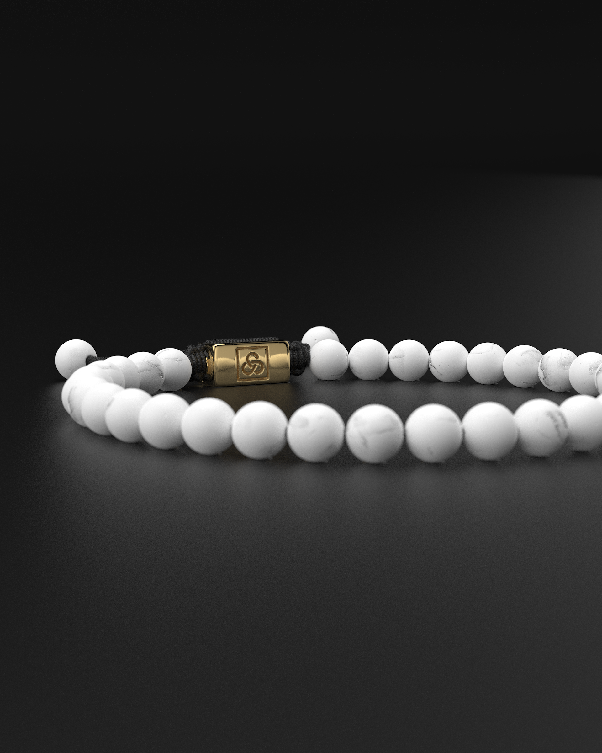 Bracelet Howlite 6mm | Essentiel