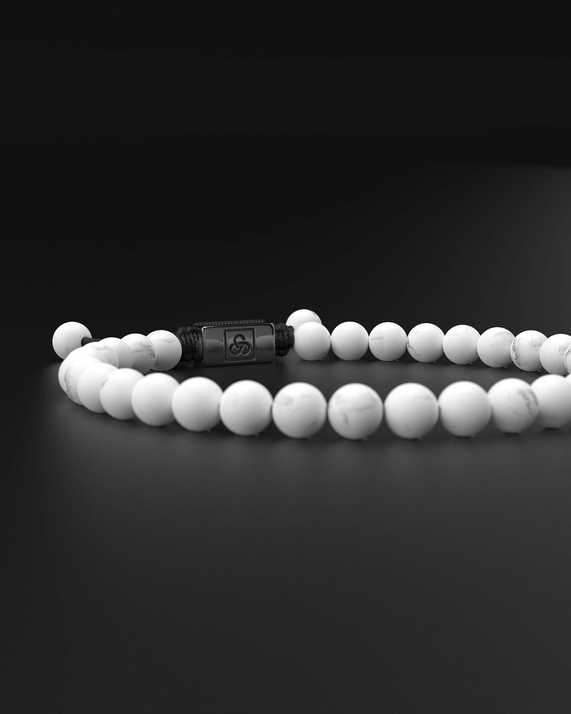 Howlite Macrame Bracelet 6mm | Essential