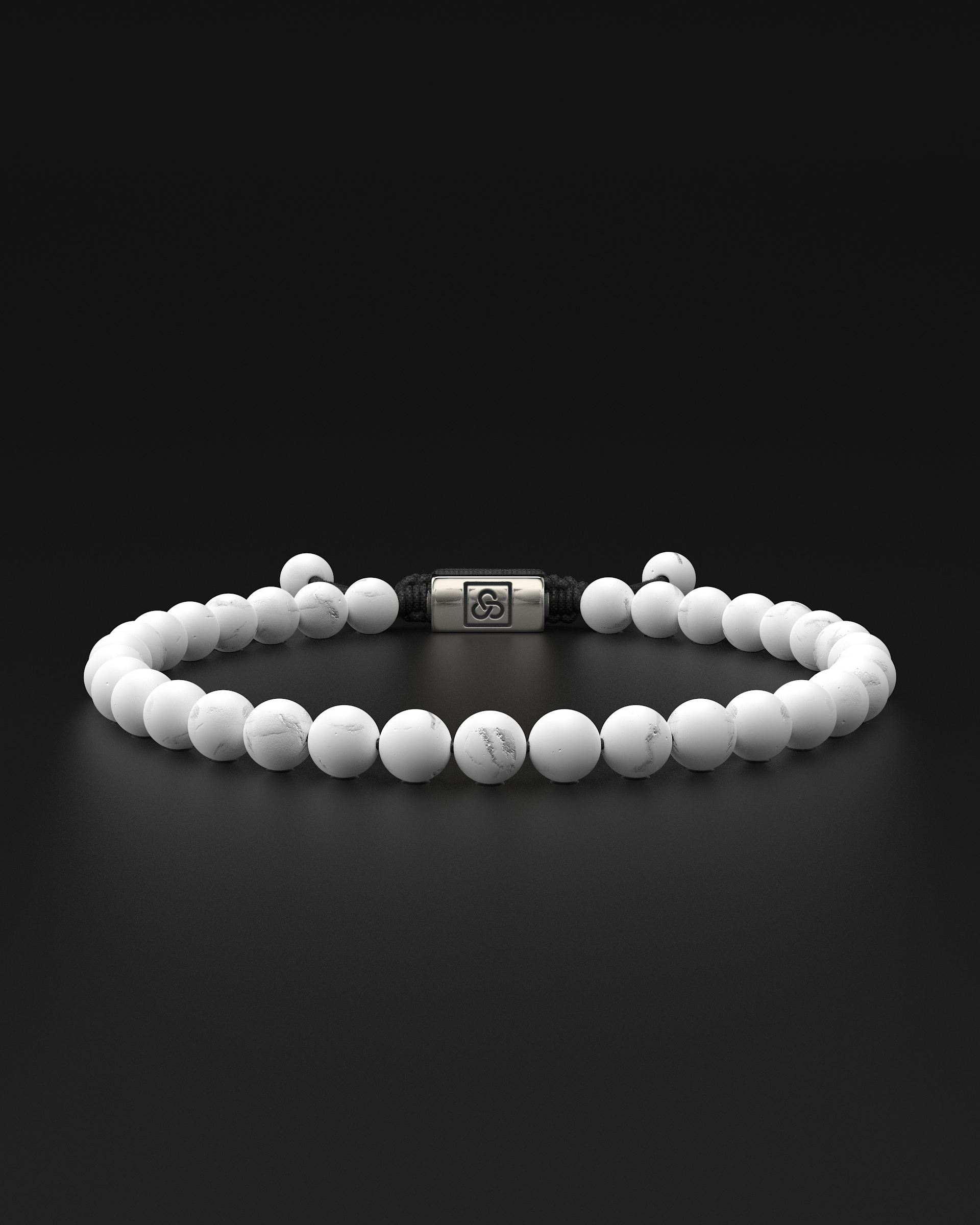 Howlite Macrame Bracelet 6mm | Essential