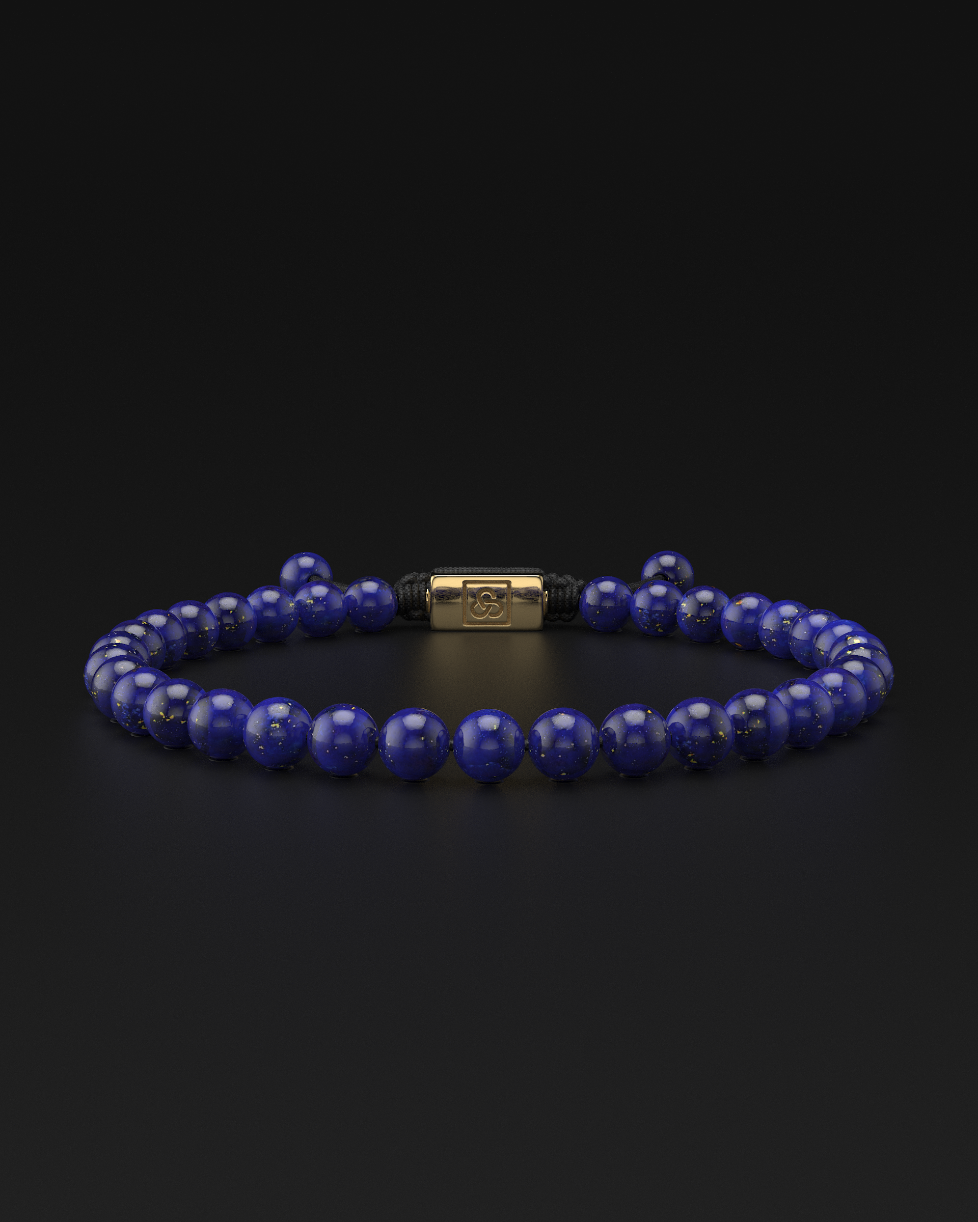 Lapis Lazuli Macrame Bracelet 6mm | Essential