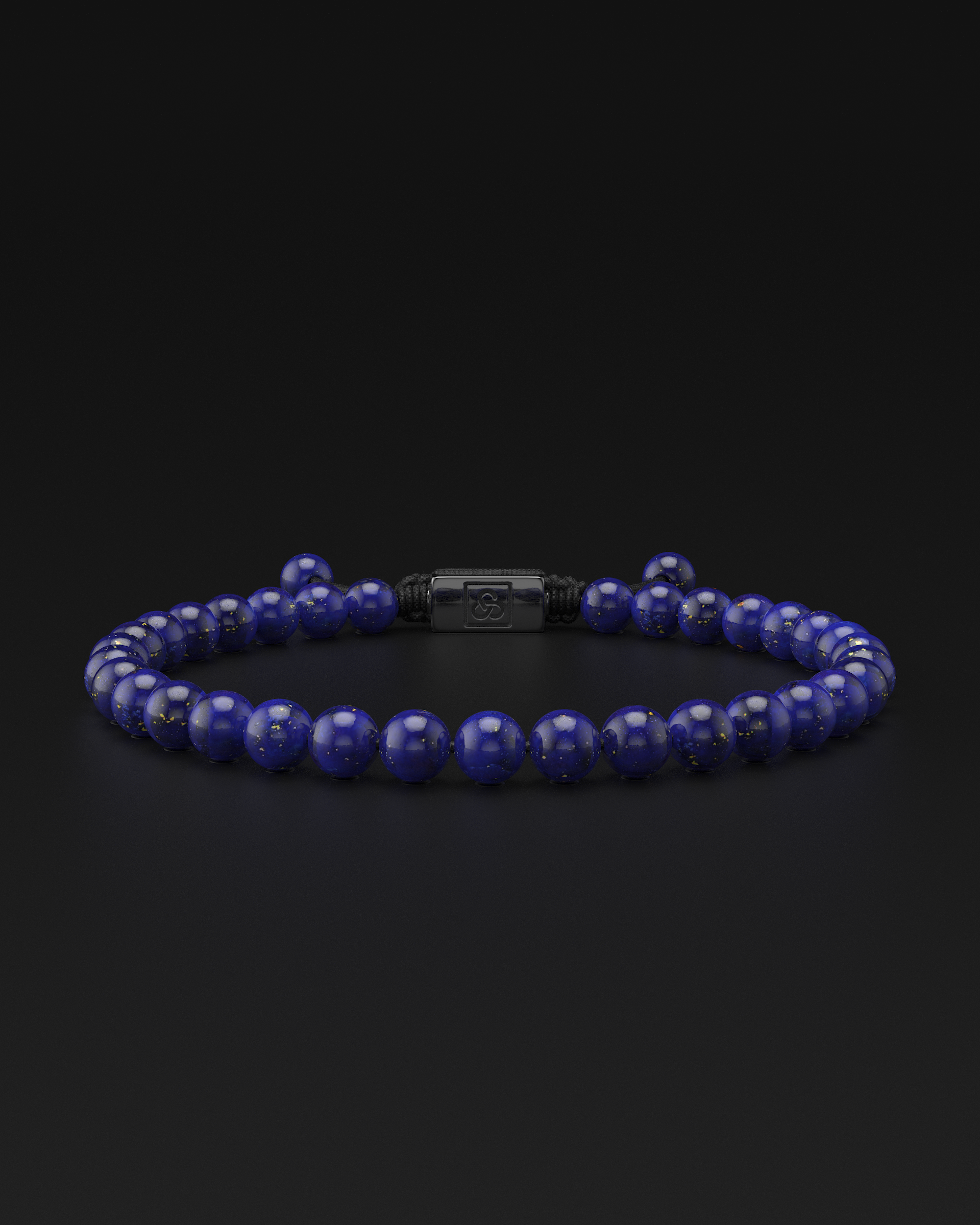 Lapis Lazuli Macrame Bracelet 6mm | Essential