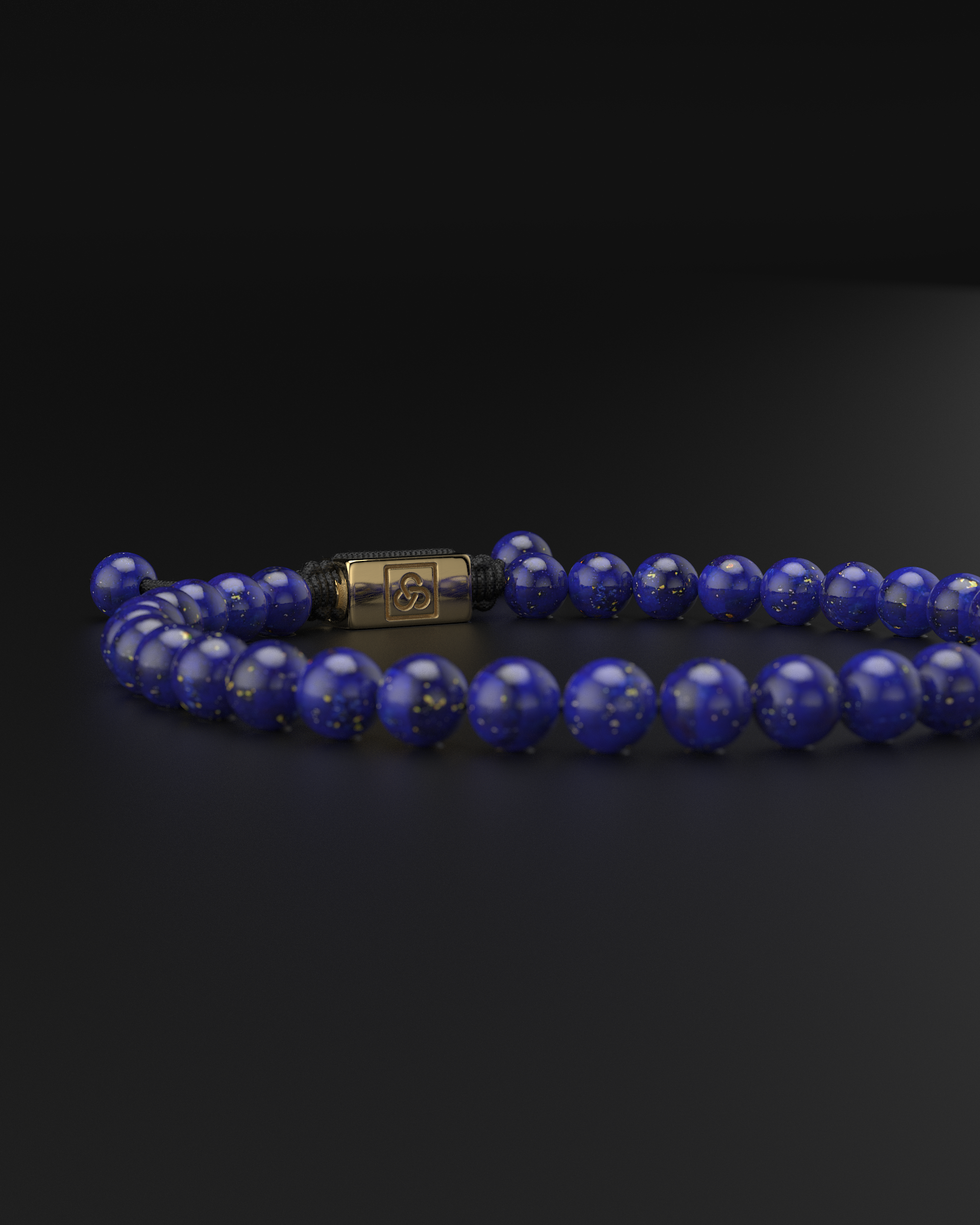 Lapis Lazuli Macrame Bracelet 6mm | Essential