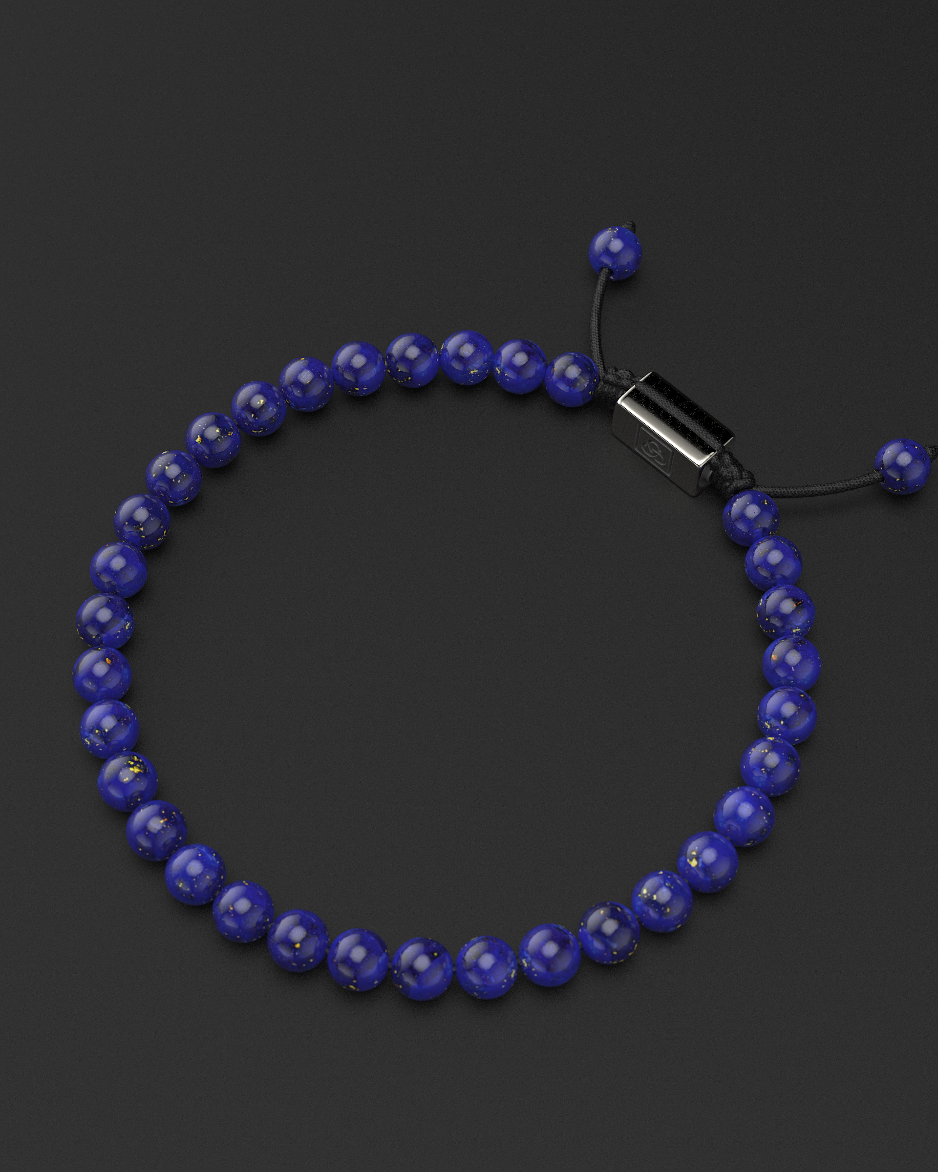 Lapis Lazuli Macrame Bracelet 6mm | Essential