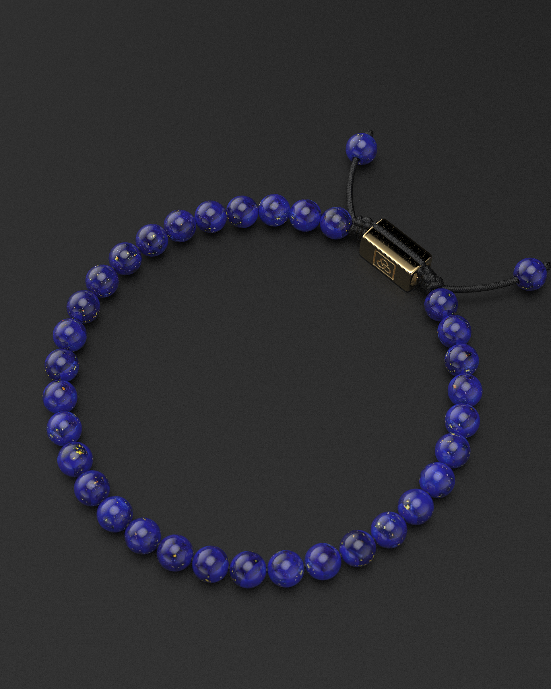 Lapis Lazuli Macrame Bracelet 6mm | Essential