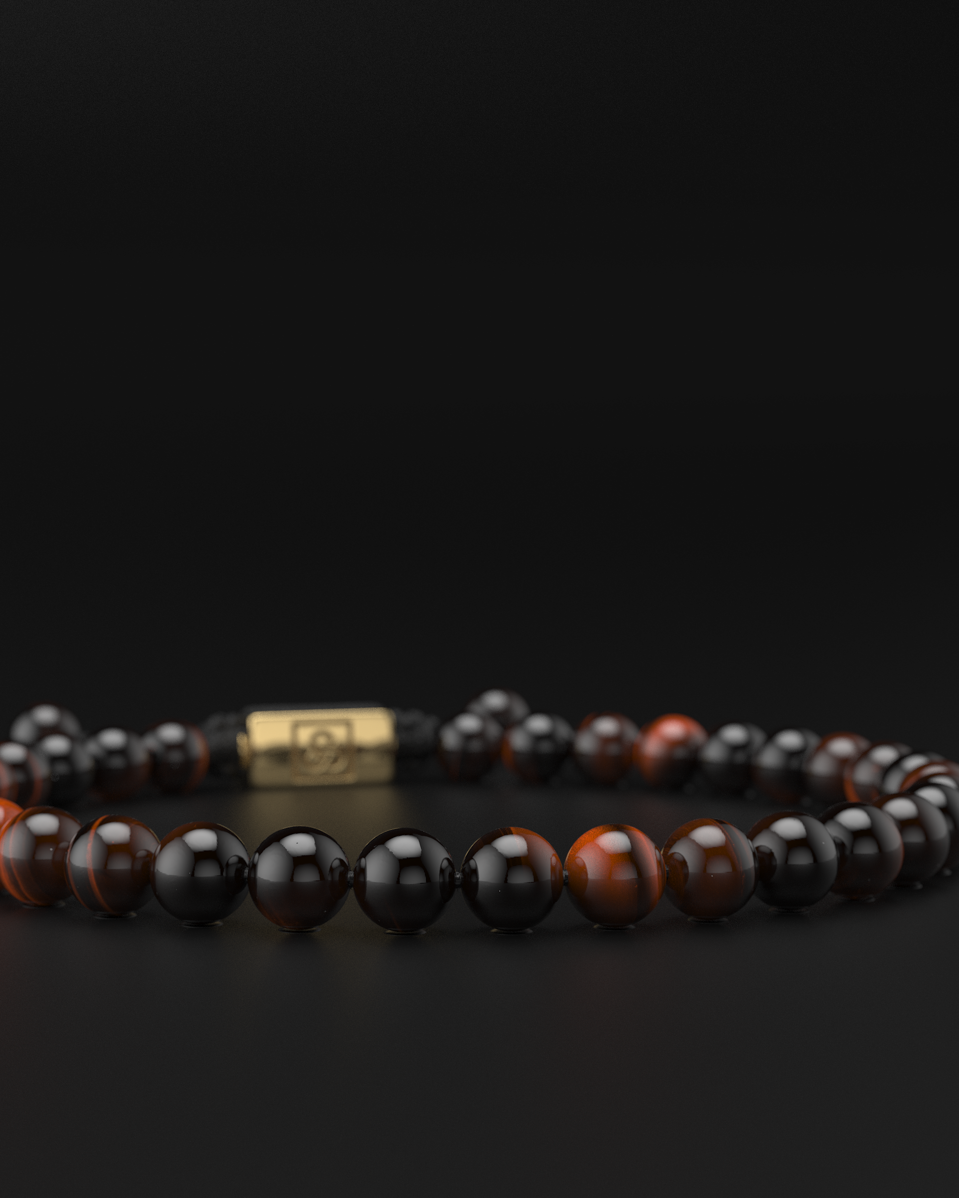 Red Tiger Eye Macrame Bracelet 6mm | Essential