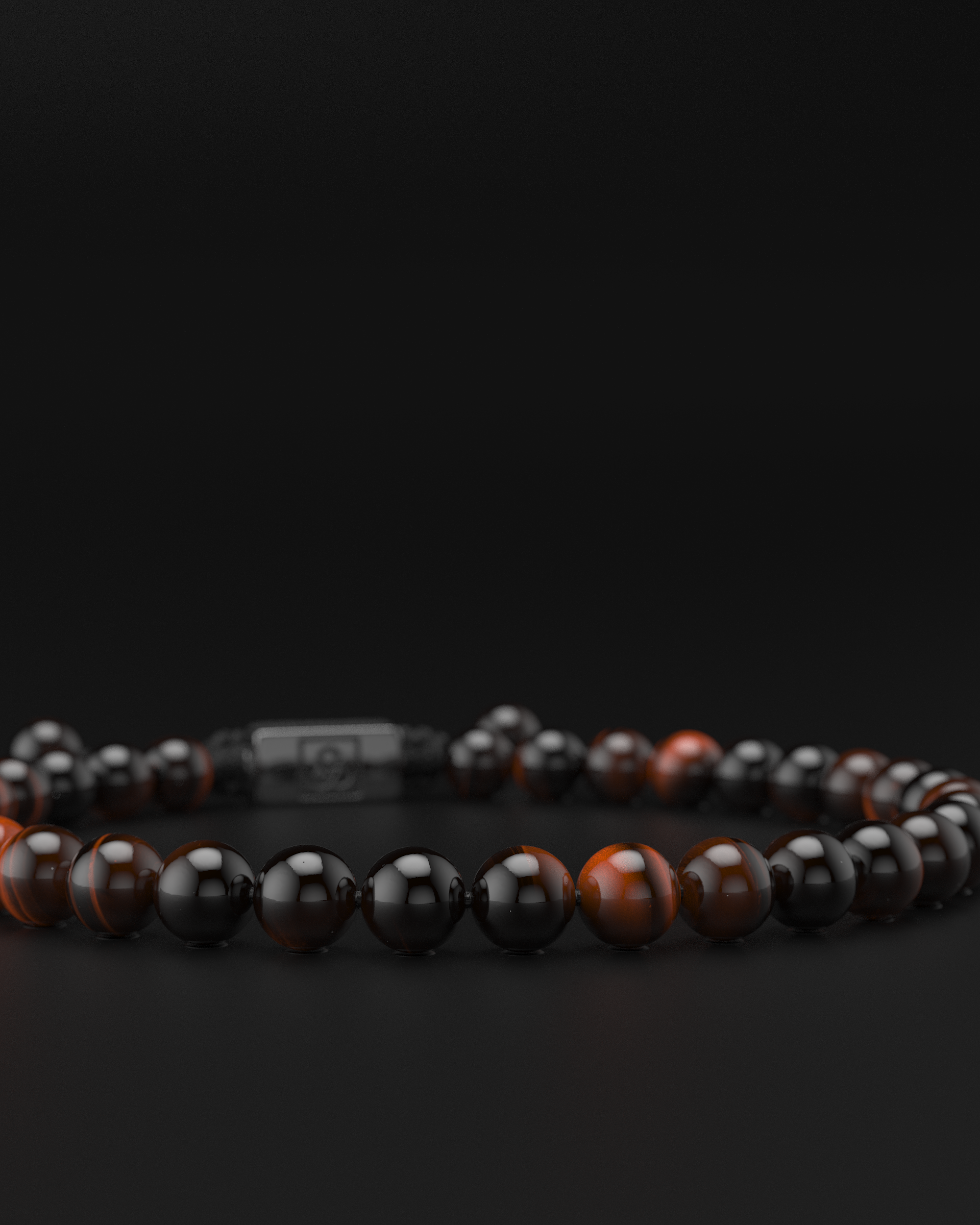 Red Tiger Eye Macrame Bracelet 6mm | Essential