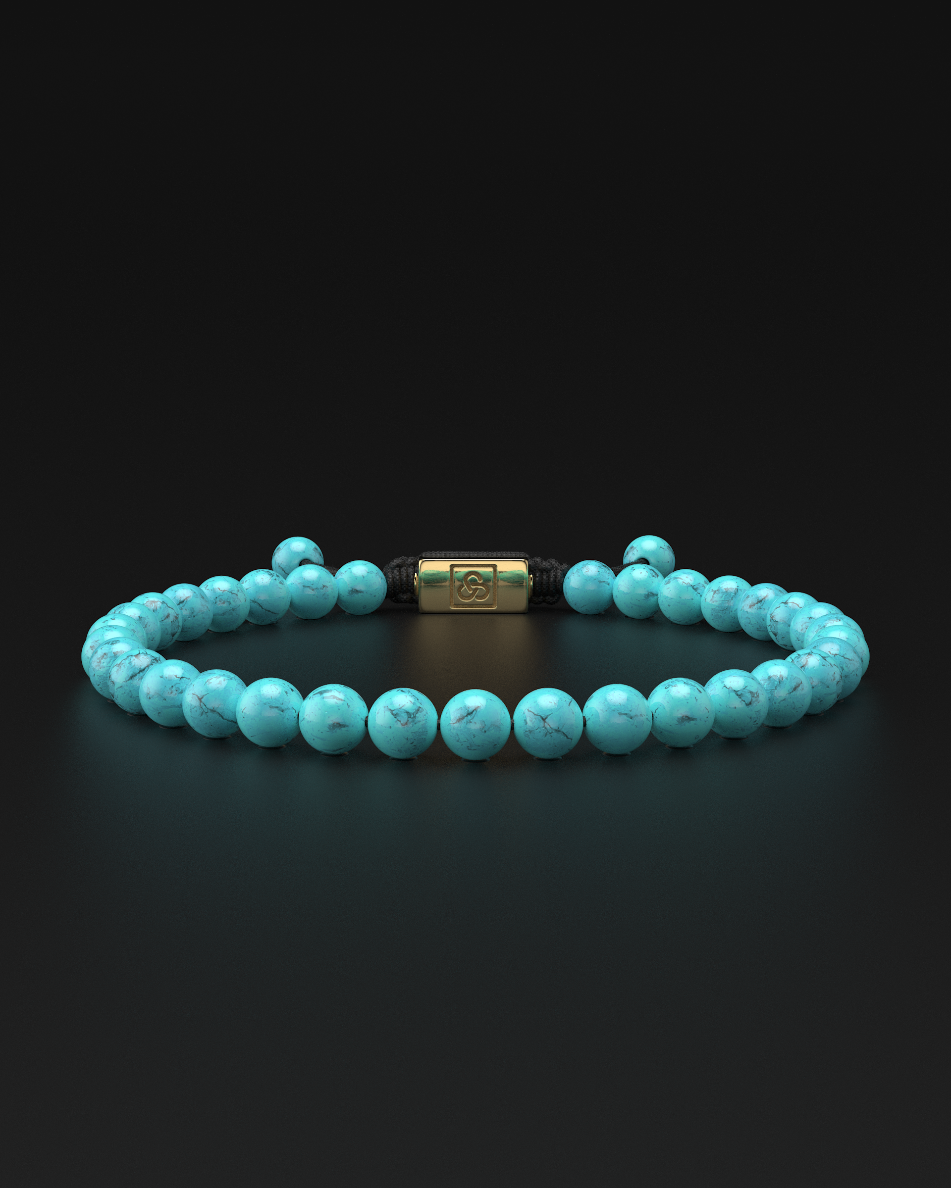 Turquoise Macrame Bracelet 6mm | Essential