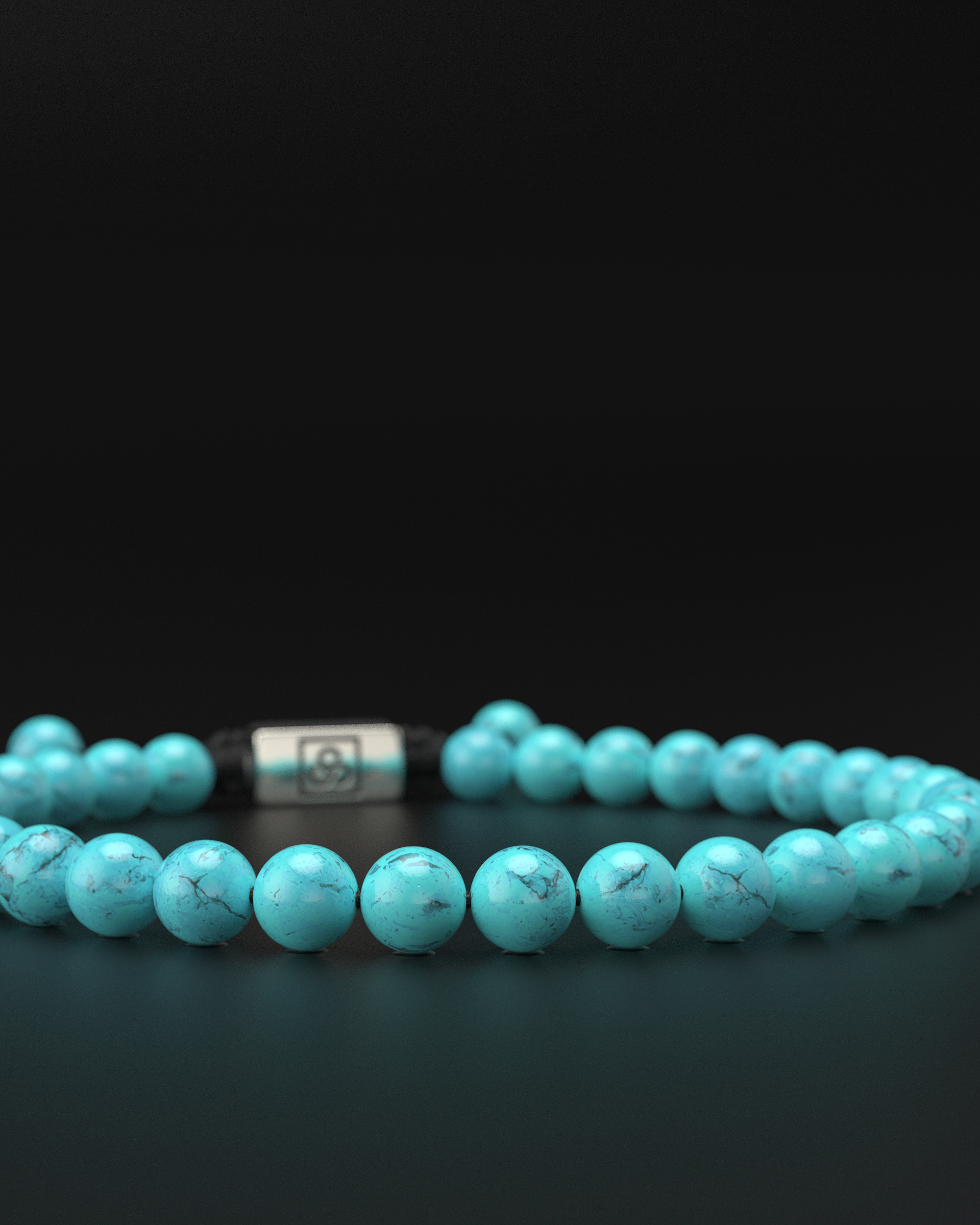 Turquoise Macrame Bracelet 6mm | Essential