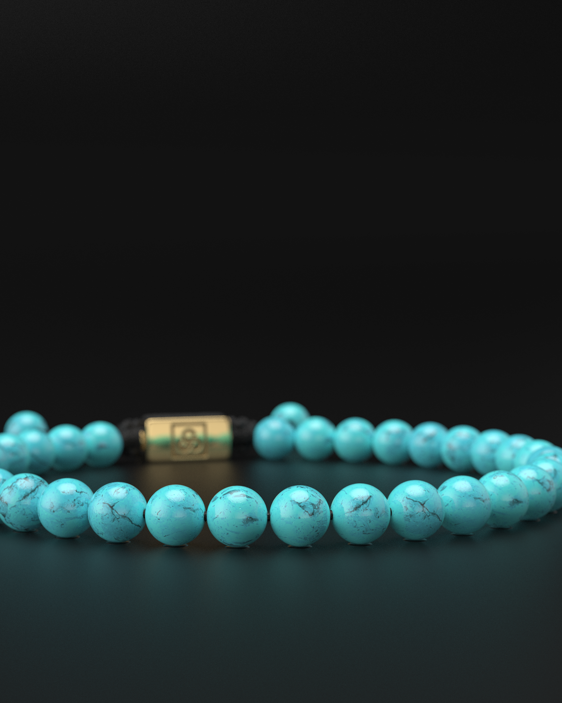 Turquoise Macrame Bracelet 6mm | Essential