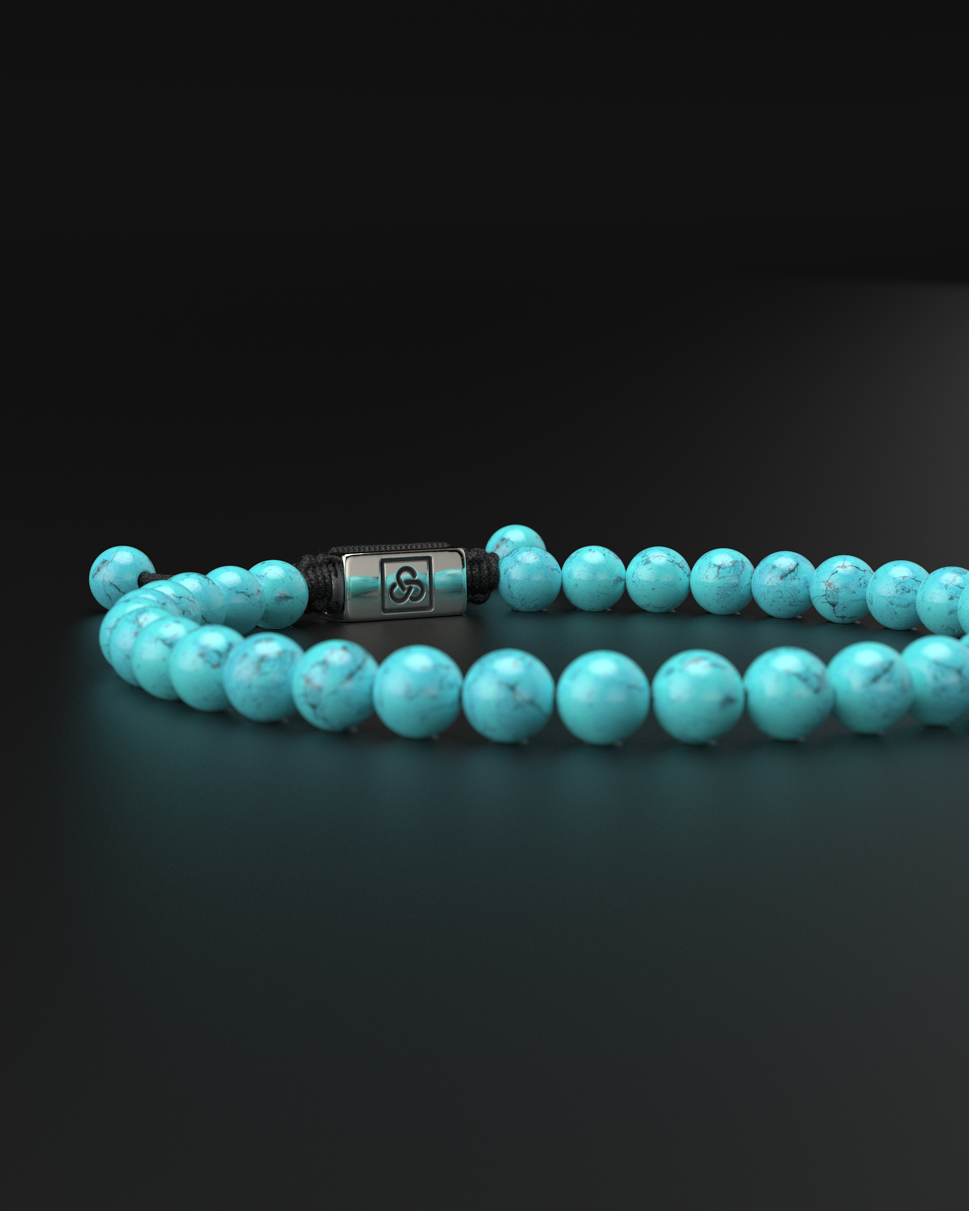 Turquoise Macrame Bracelet 6mm | Essential