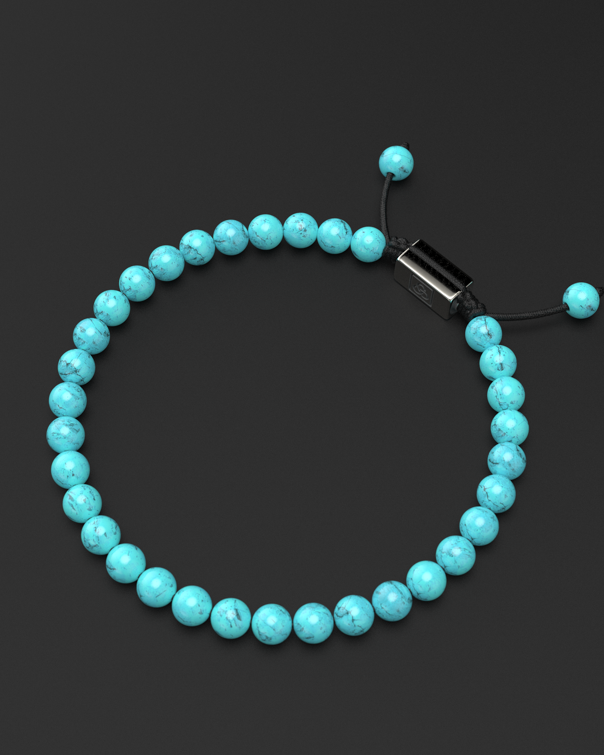 Turquoise Macrame Bracelet 6mm | Essential