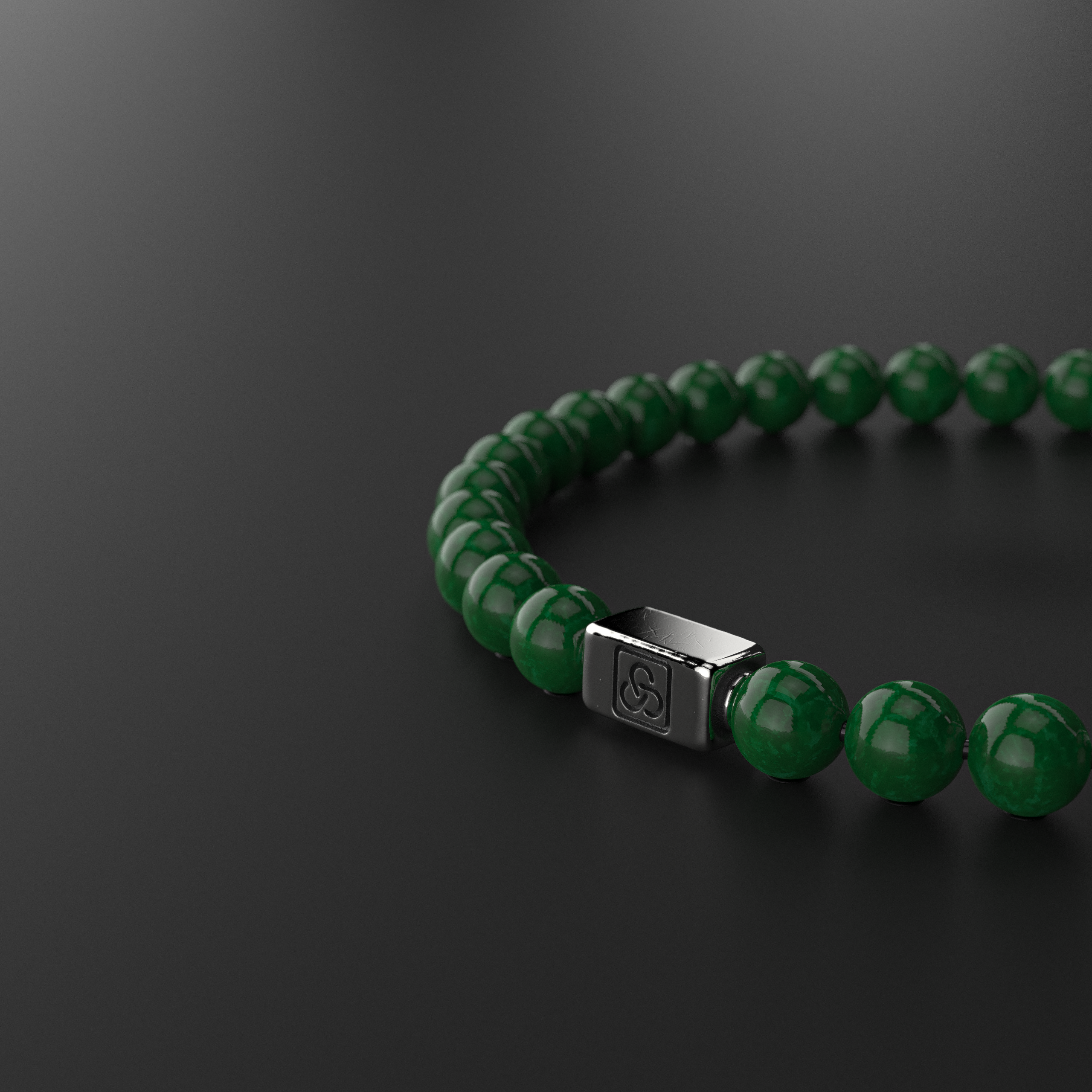 Emerald Jade Bracelet 6mm | Essential