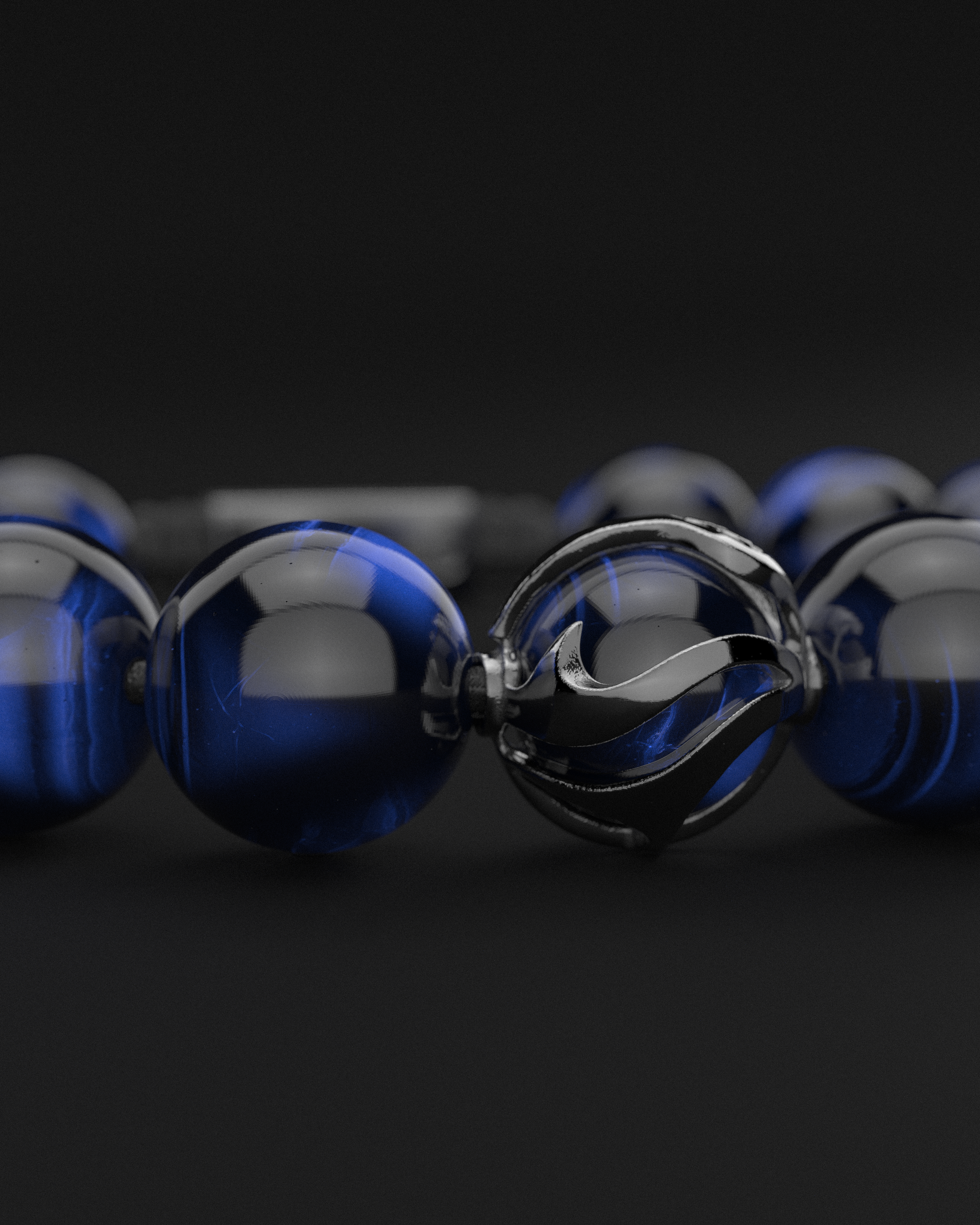 Blue Tiger Eye Bracelet 12mm | Waves