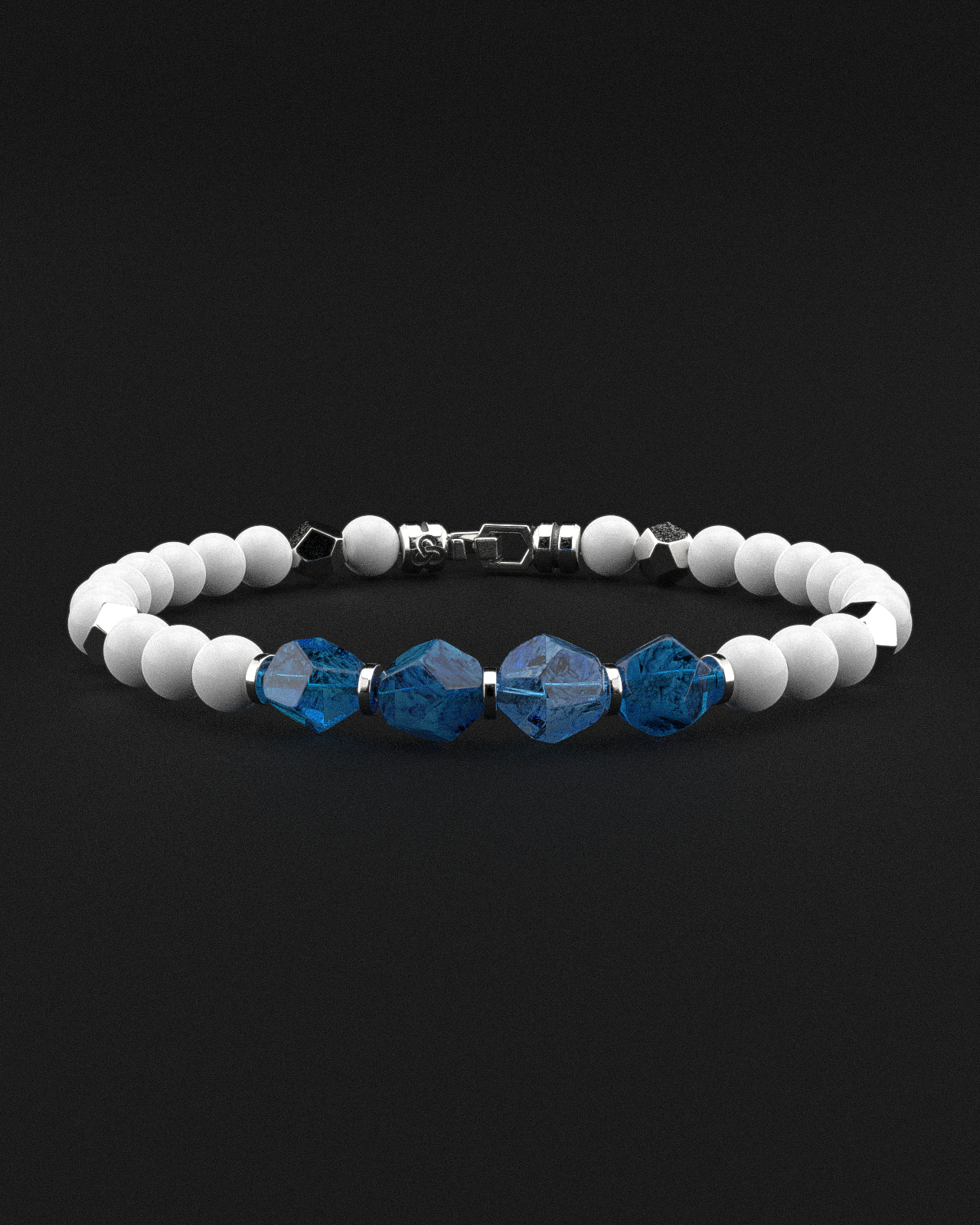 Bracelet Quartz Bleu 6mm | TEMPS INFINI