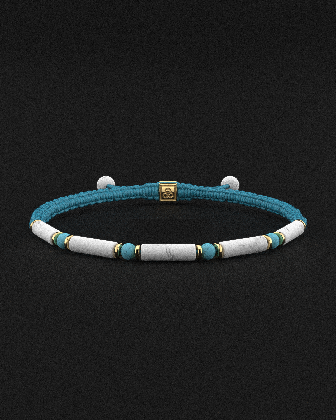 Bracelet Howlite + Turquoise 4mm | VIE