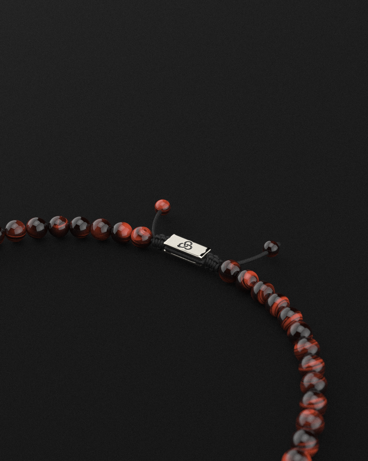 Rote Tigerauge Halskette 8mm | Royale