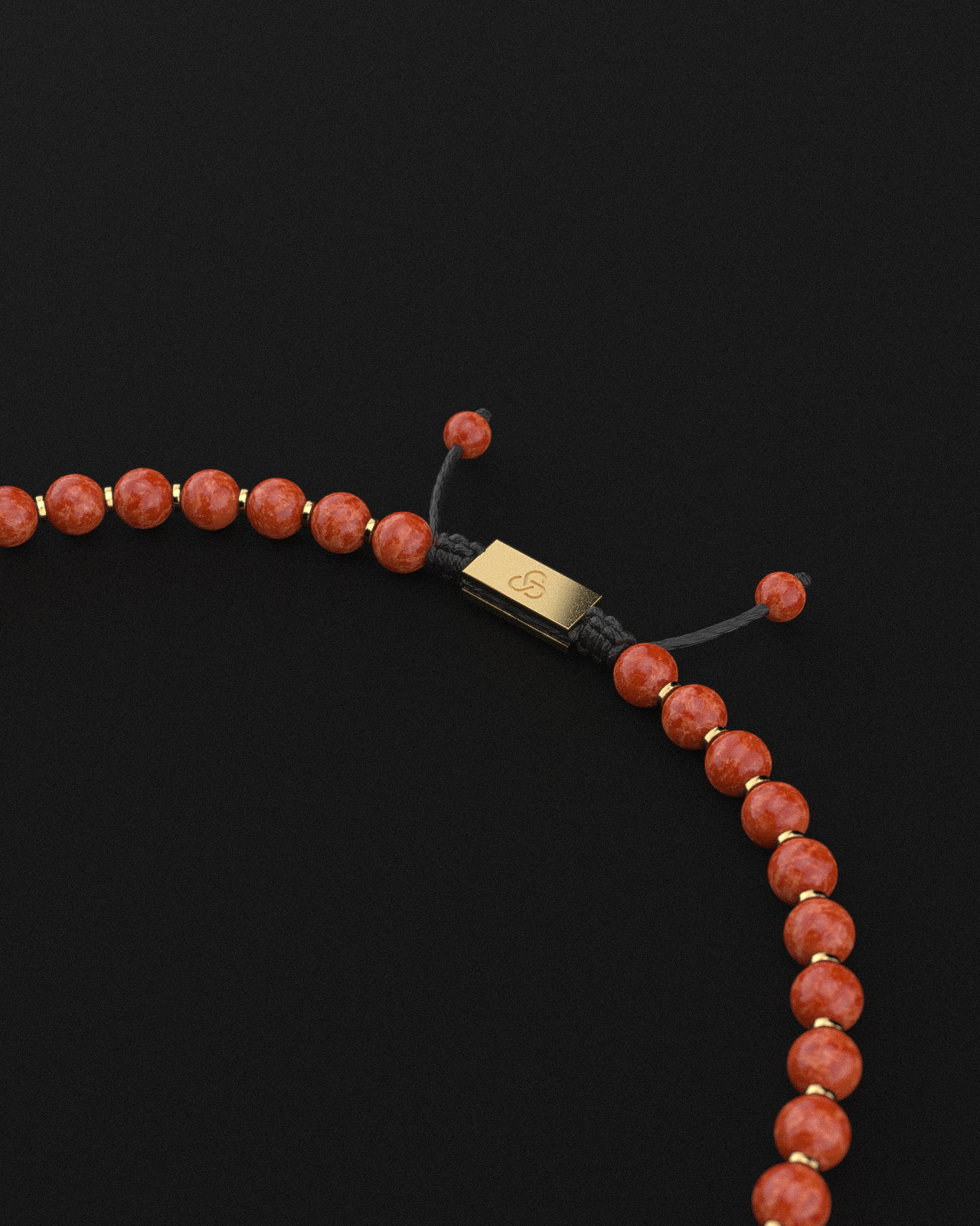 Red Coral Jade Necklace 8mm | Prayer