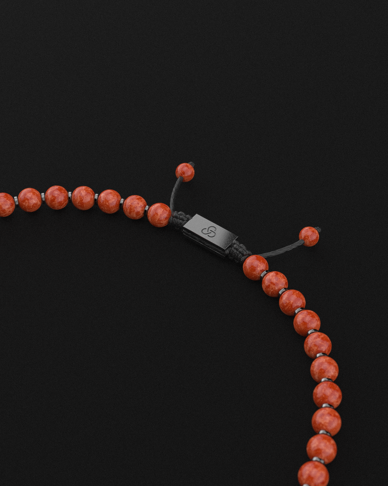 Collar Jade Coral Rojo 8mm | Oración