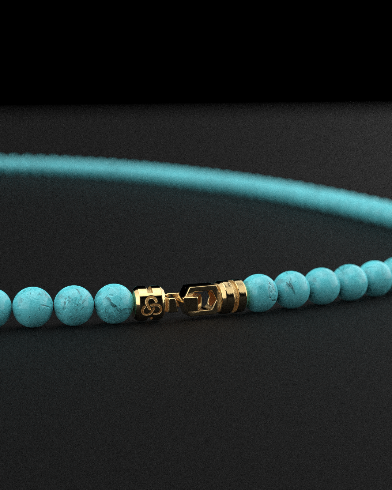Collier Turquoise 6mm | Sommet